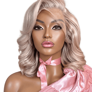 12 inch ash blonde wig 13x4 lace front