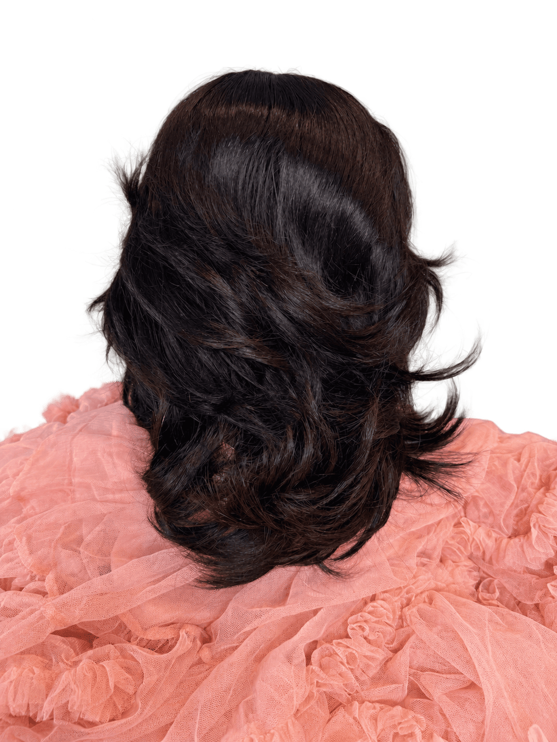 14 inch flip curl raw hair wig