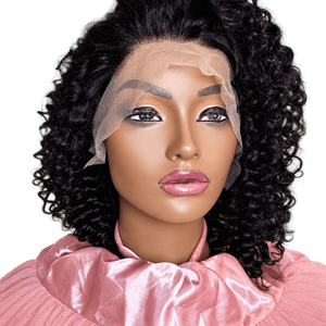 black deep wave bob wig