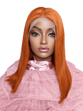13x4 lace front wig | Ginger| solid orange | black | 99j