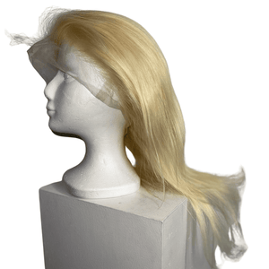 613 Full Lace Human Hair Wig Blonde Straight – 180% Density Transparent Lace for a Seamless, Glamorous Look!