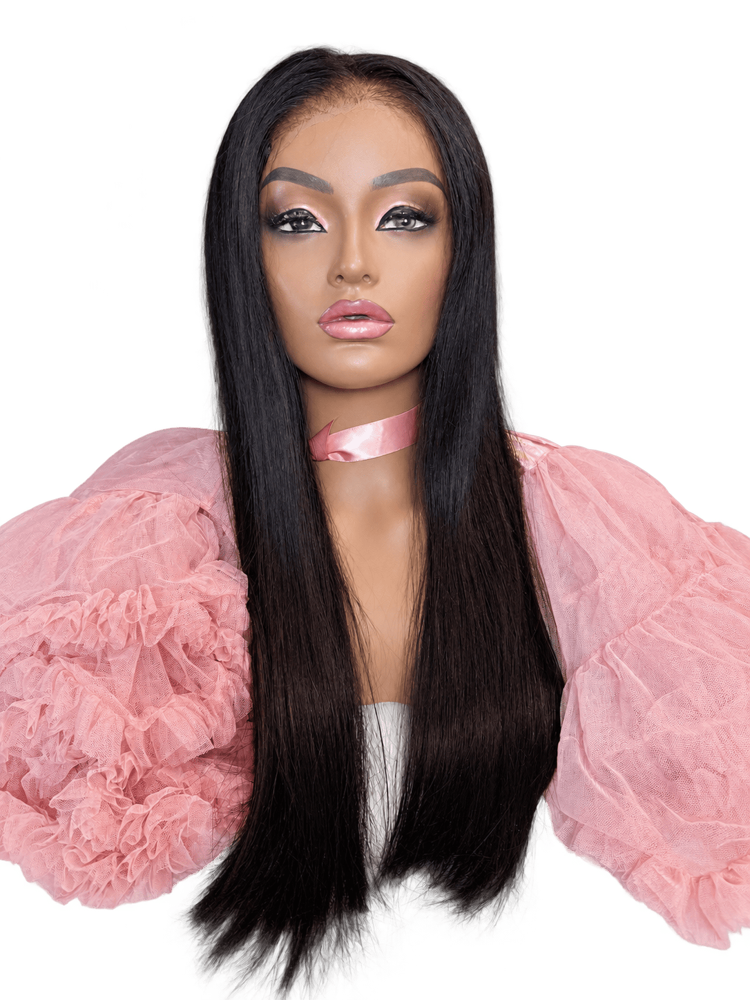 22 inch natural black wig hd lace 5x5