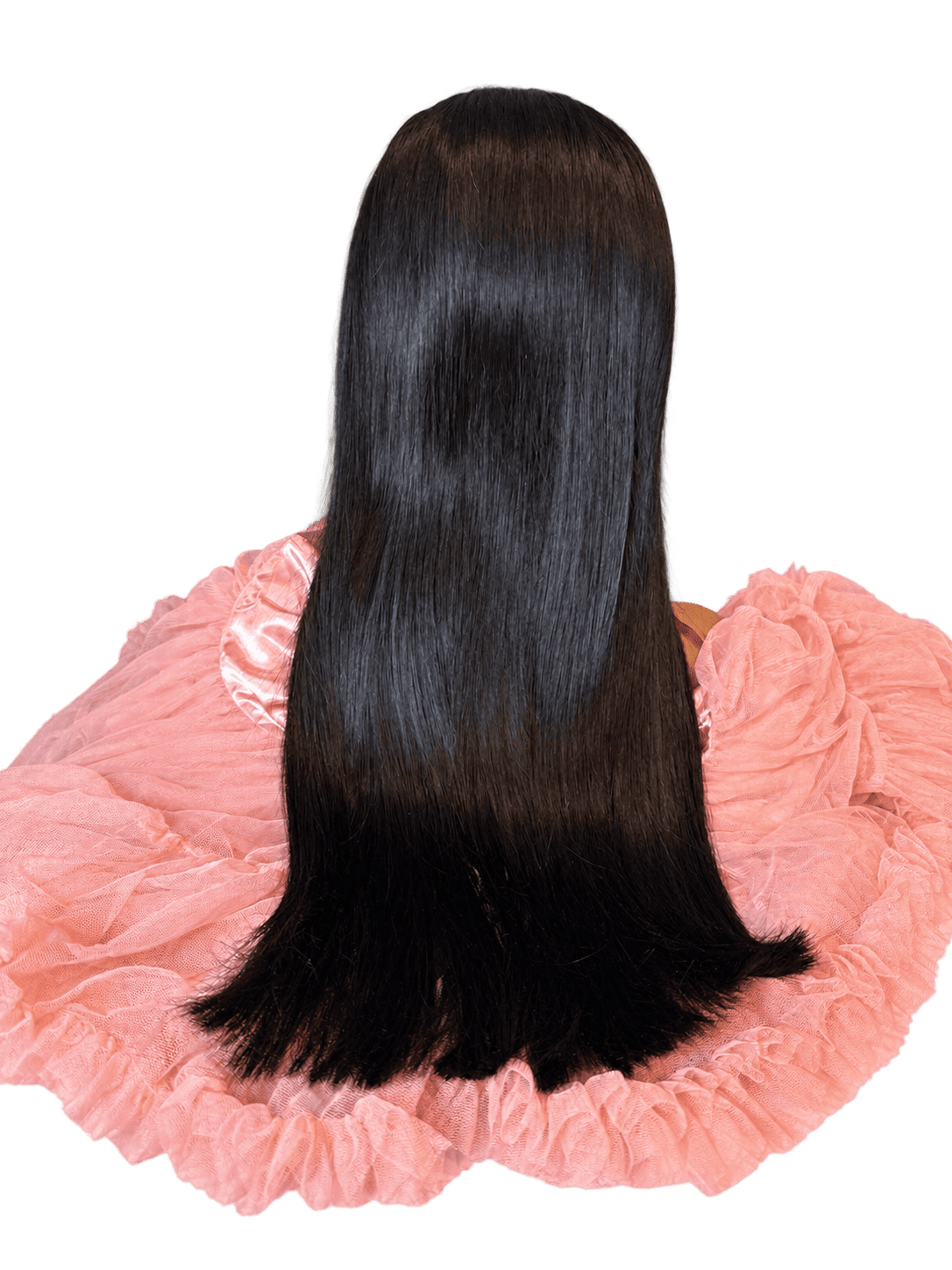 natural black 22 inch raw straight wig 5x5 hd lace