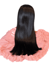 natural black 22 inch raw straight wig 5x5 hd lace