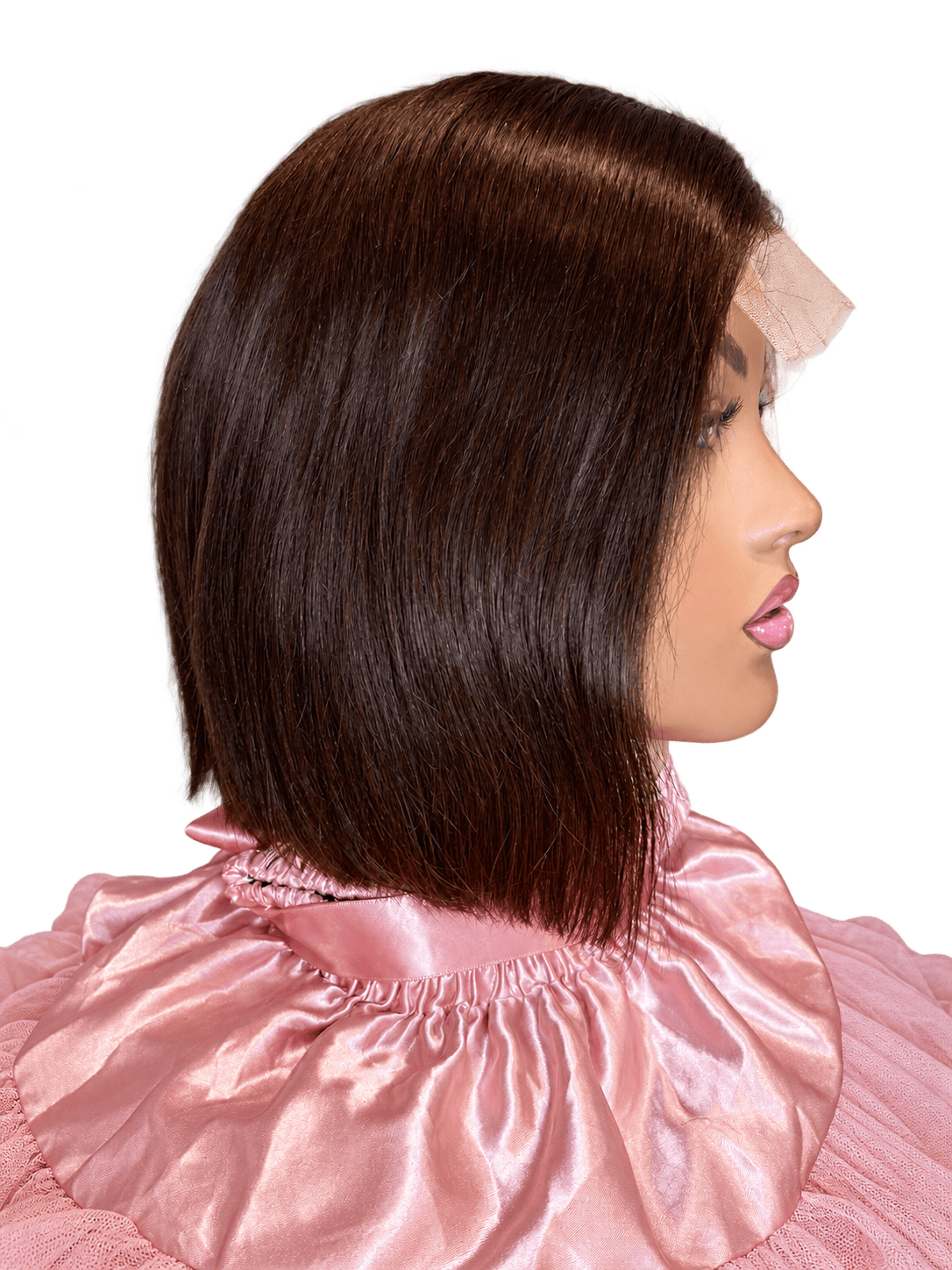 8 inch straight closure bob wig