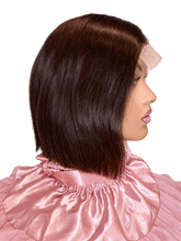 8 inch straight closure bob wig