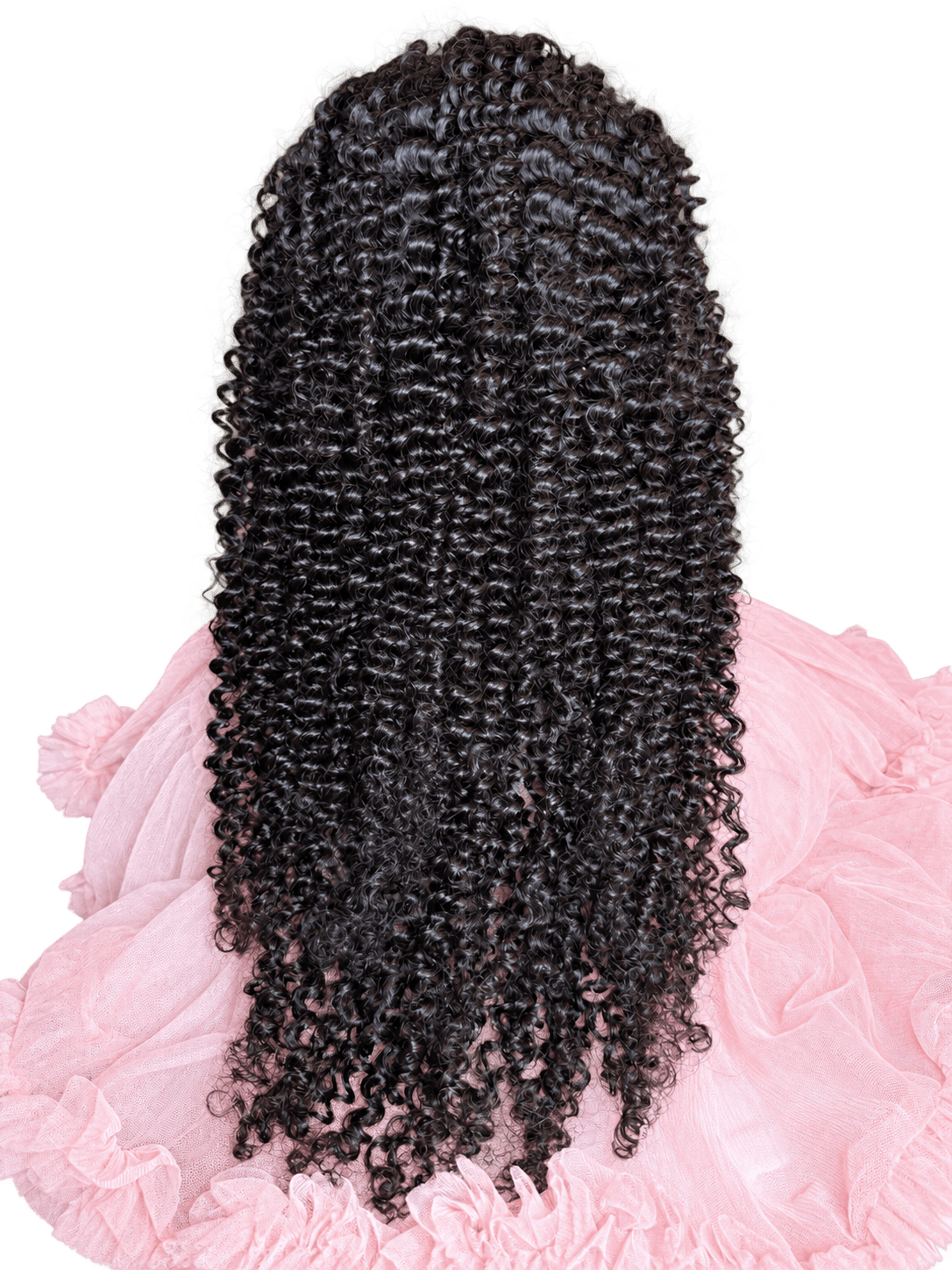 26-Inch Kinky Curly Premium Human Hair Glueless Wig