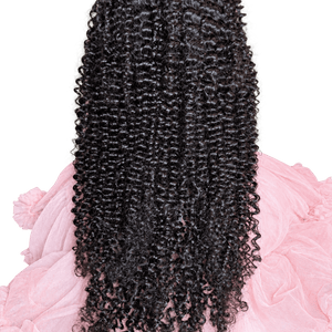 26-Inch Kinky Curly Premium Human Hair Glueless Wig