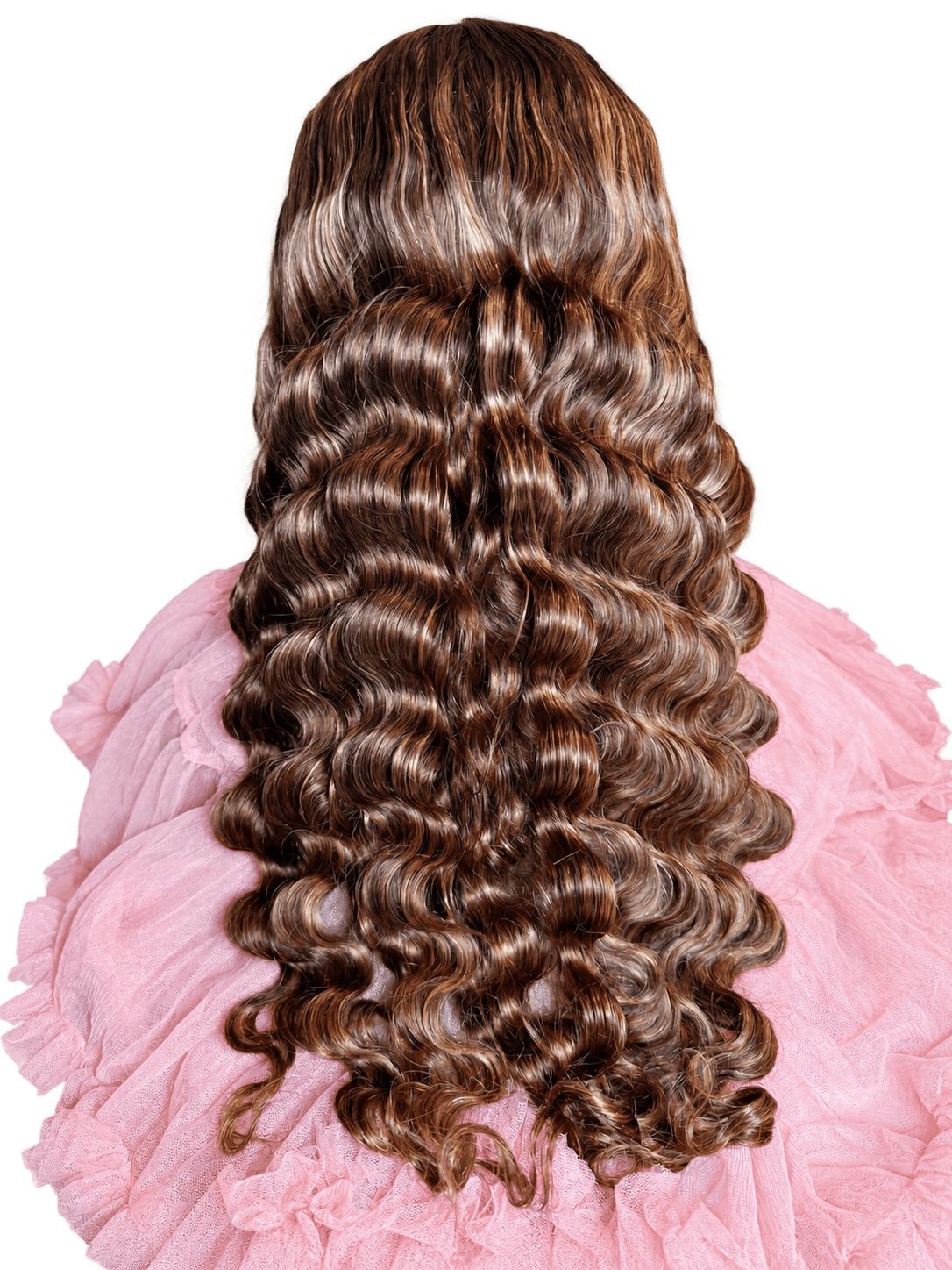 loose curly wig highlight black