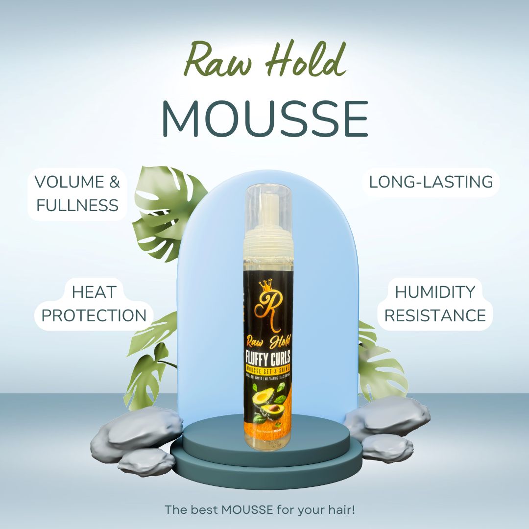 Raw Hold Long-Lasting Mousse: Shine, Set, and Style Like a Pro 280ml