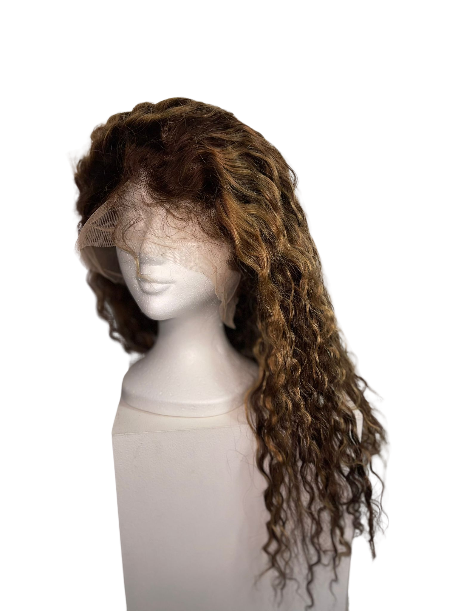 20 Inch Highlight Curly Lace Front Wig 13x6 Human Hair – Honey Blonde Ombre with 180% Density for Effortless Glam!