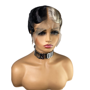The Black Icy Finger Wave Unit Women's Wigs