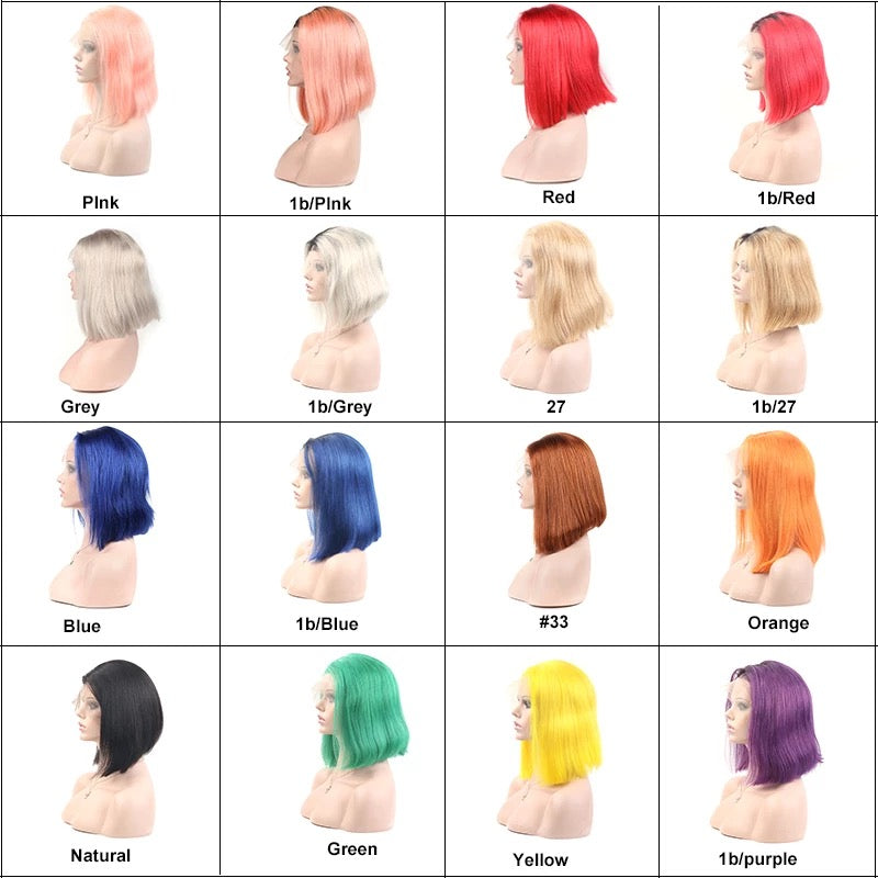 100% Human Hair Lace Front Bob