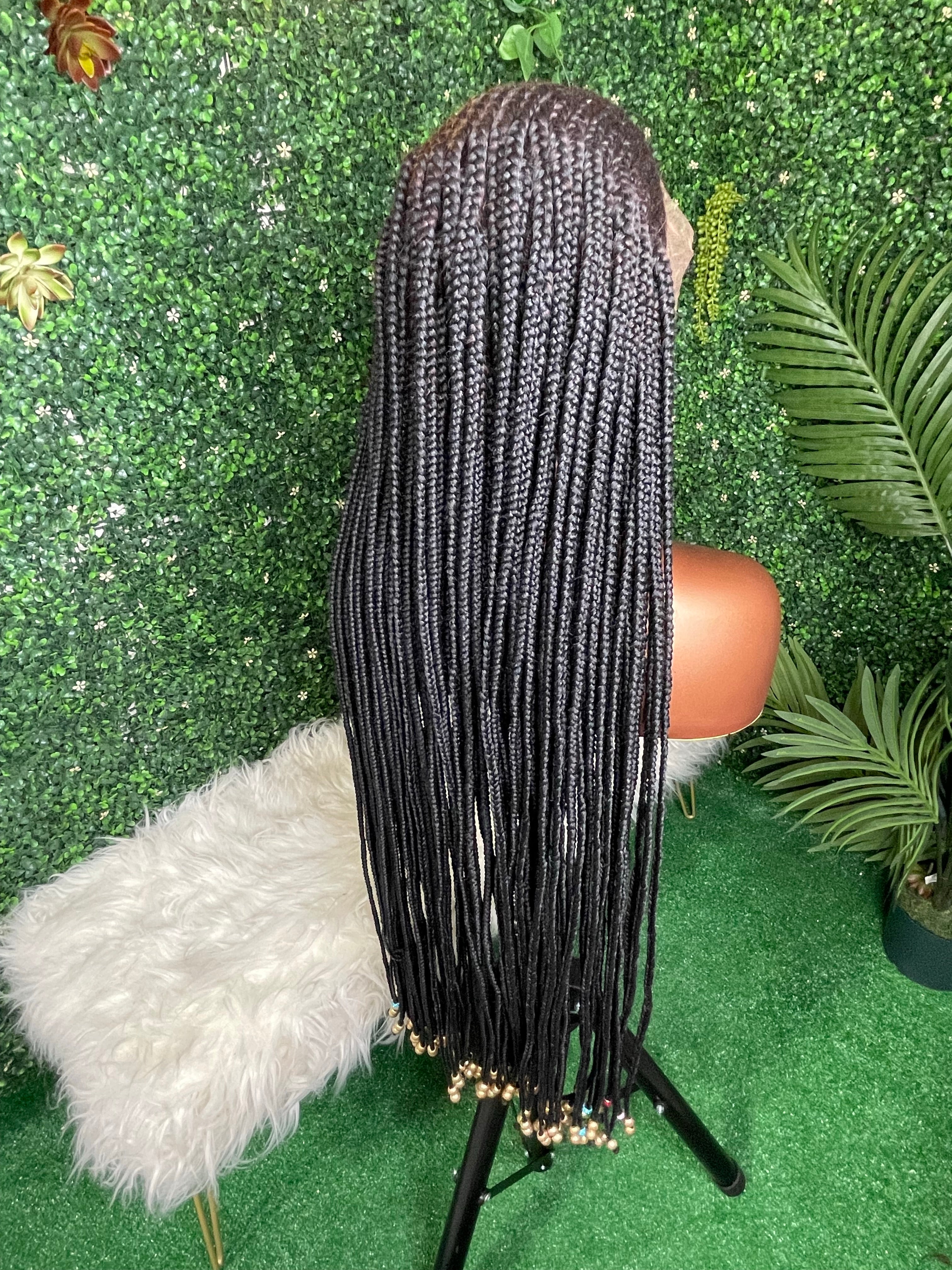 Full Lace Swiss Lace Unit Women's Wig With Beads