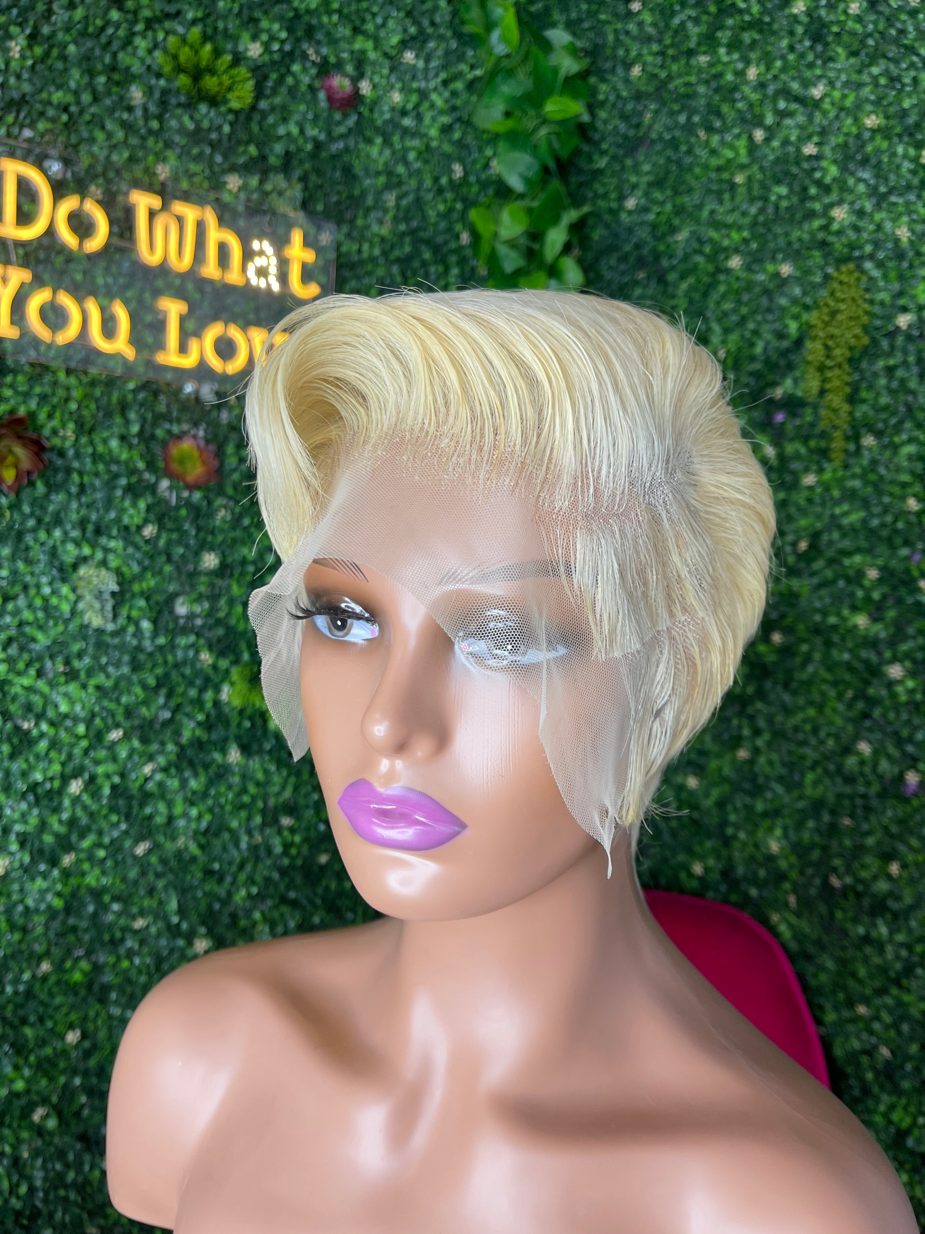 Bossy Pixie Cut Shaved Sides Lace Front Wig