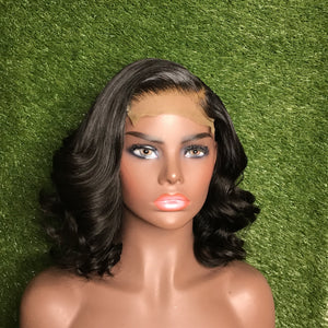 Natural Lizzy Custom Unit Swiss Lace Women's Wigs