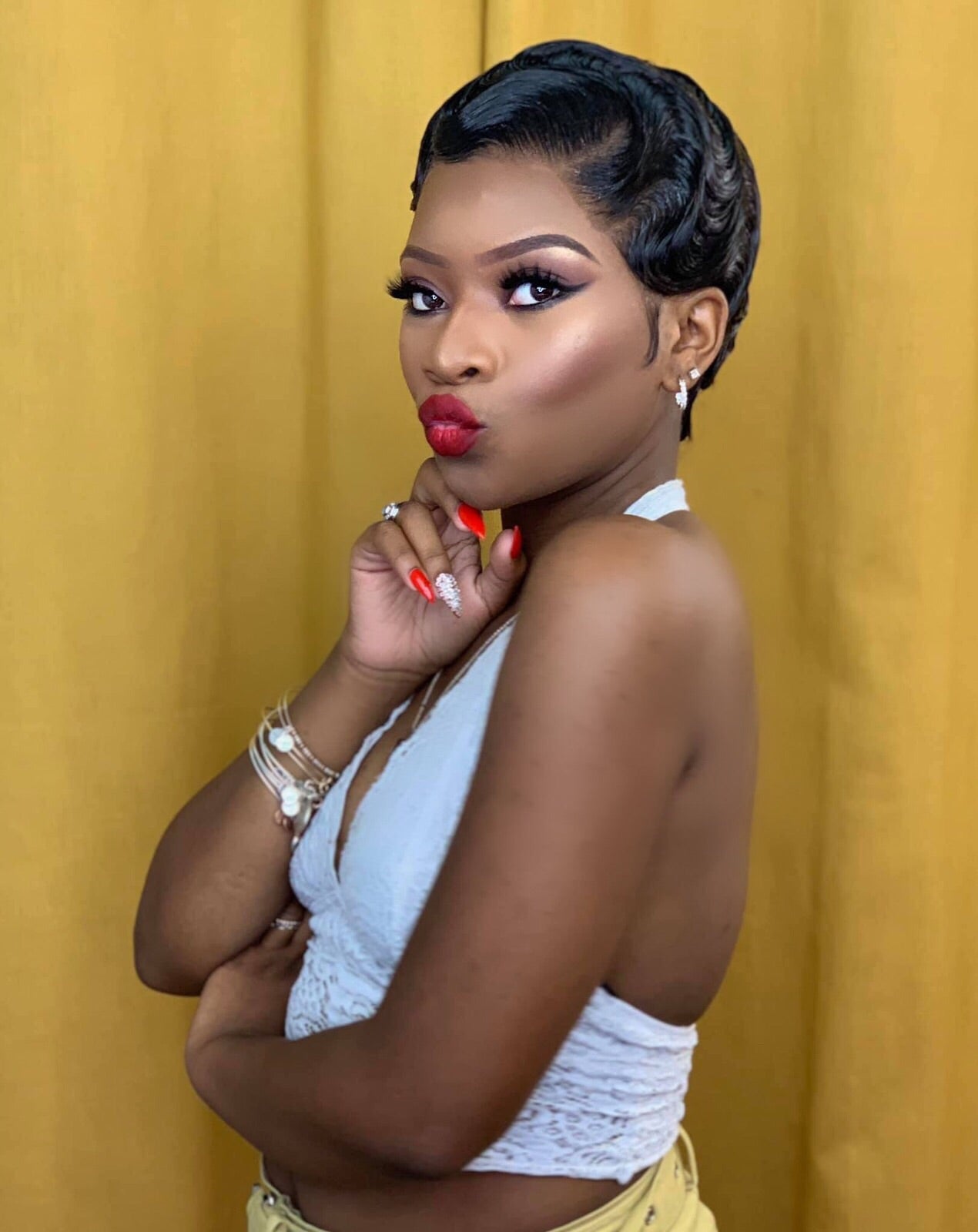 Natural The Blake Finger Wave-Custom Made Women's Wig