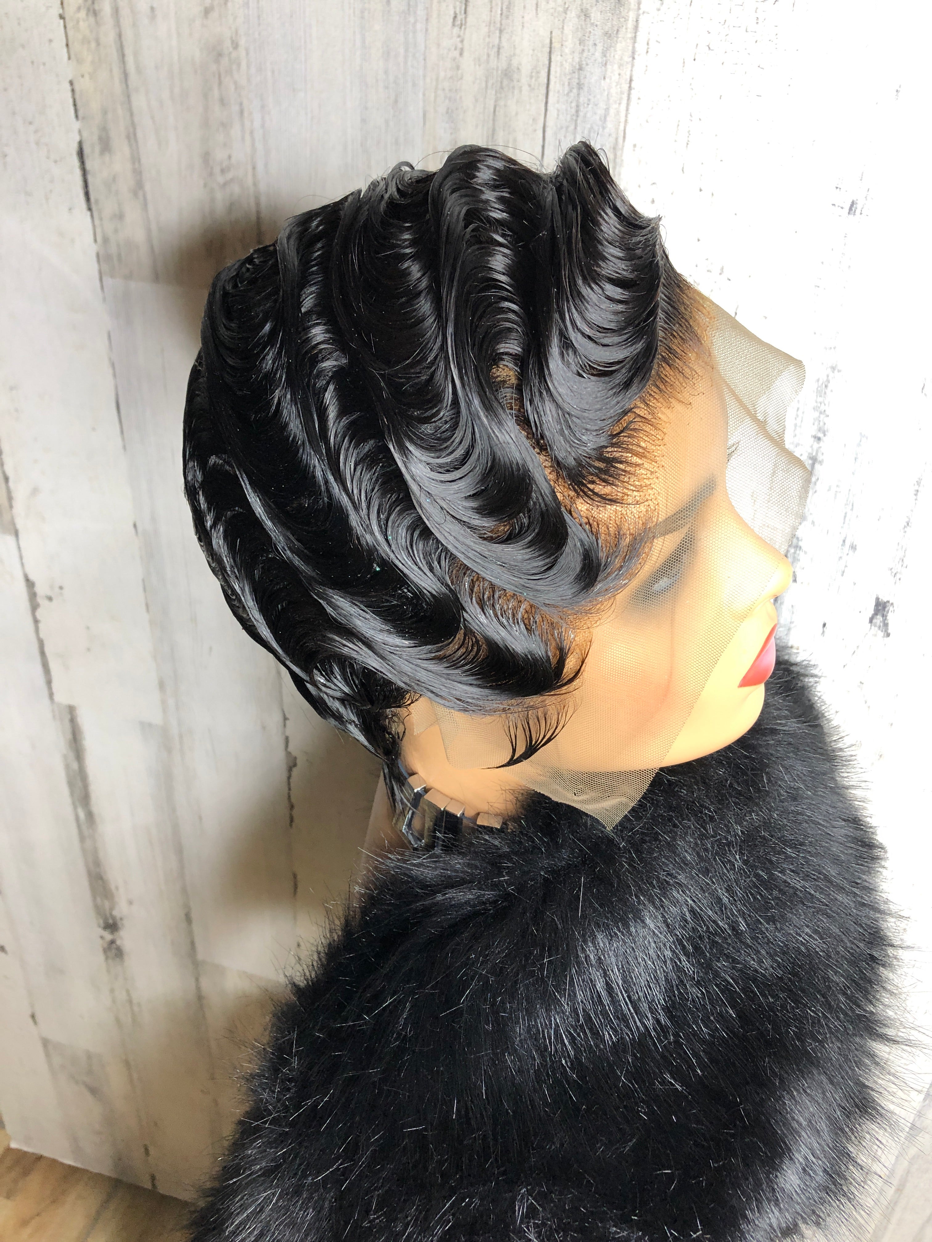 Natural The Blake Finger Wave-Custom Made Women's Wig