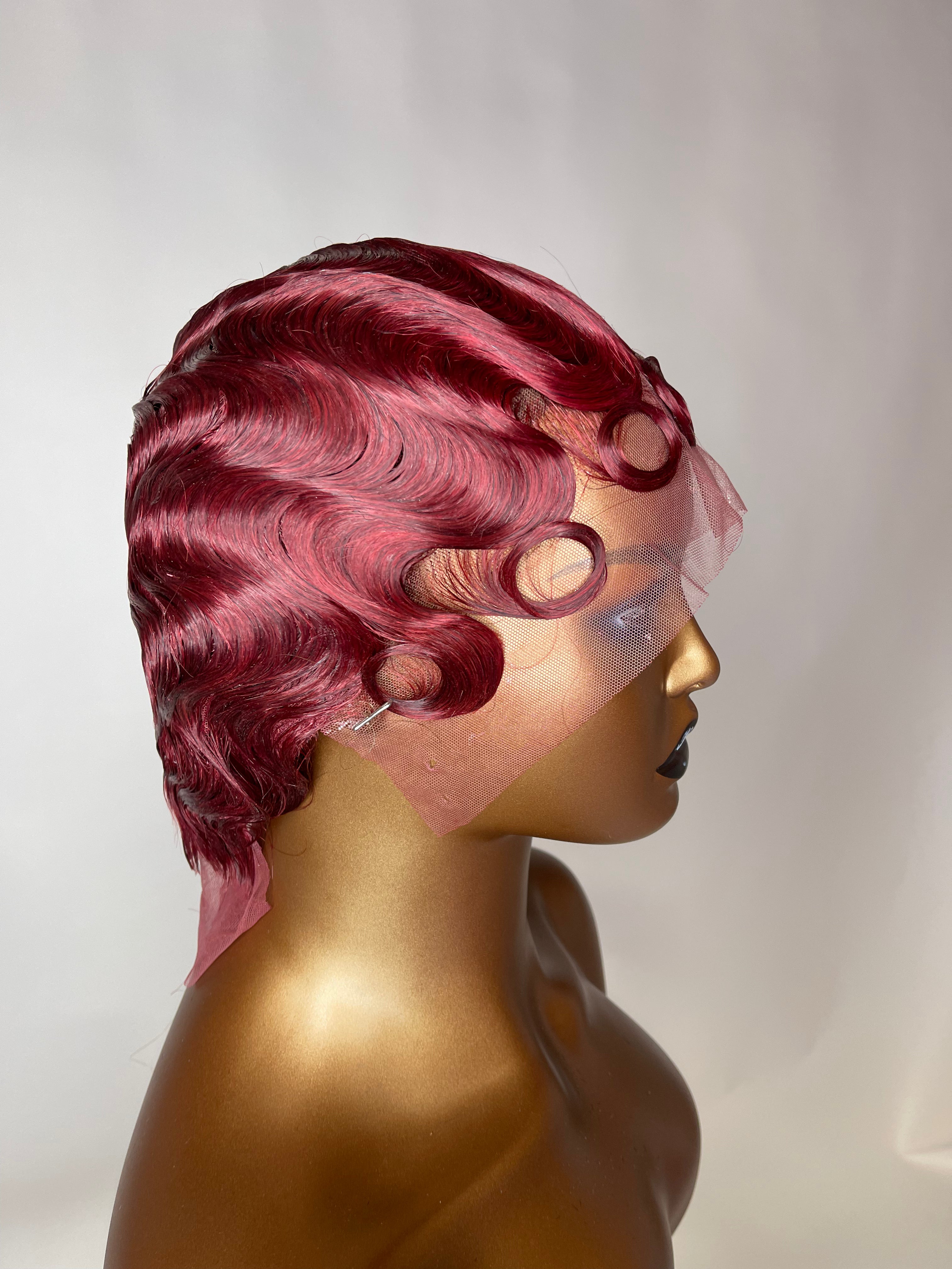 Brazilian Spit Finger Wave Wig  Lace Front