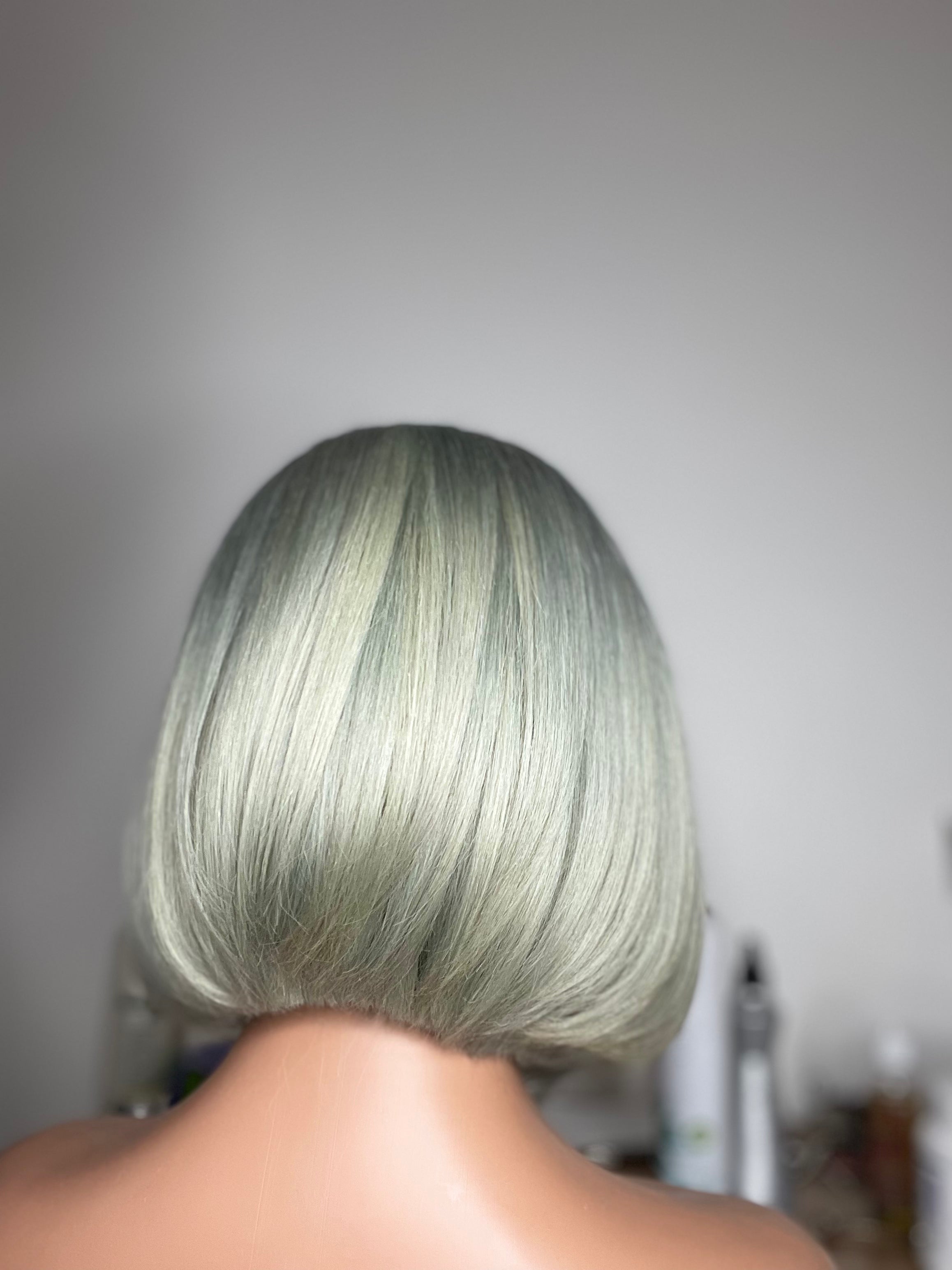 Bob Cut Colors 100% Human Hair Hot Pink Bob Lace Front Wig