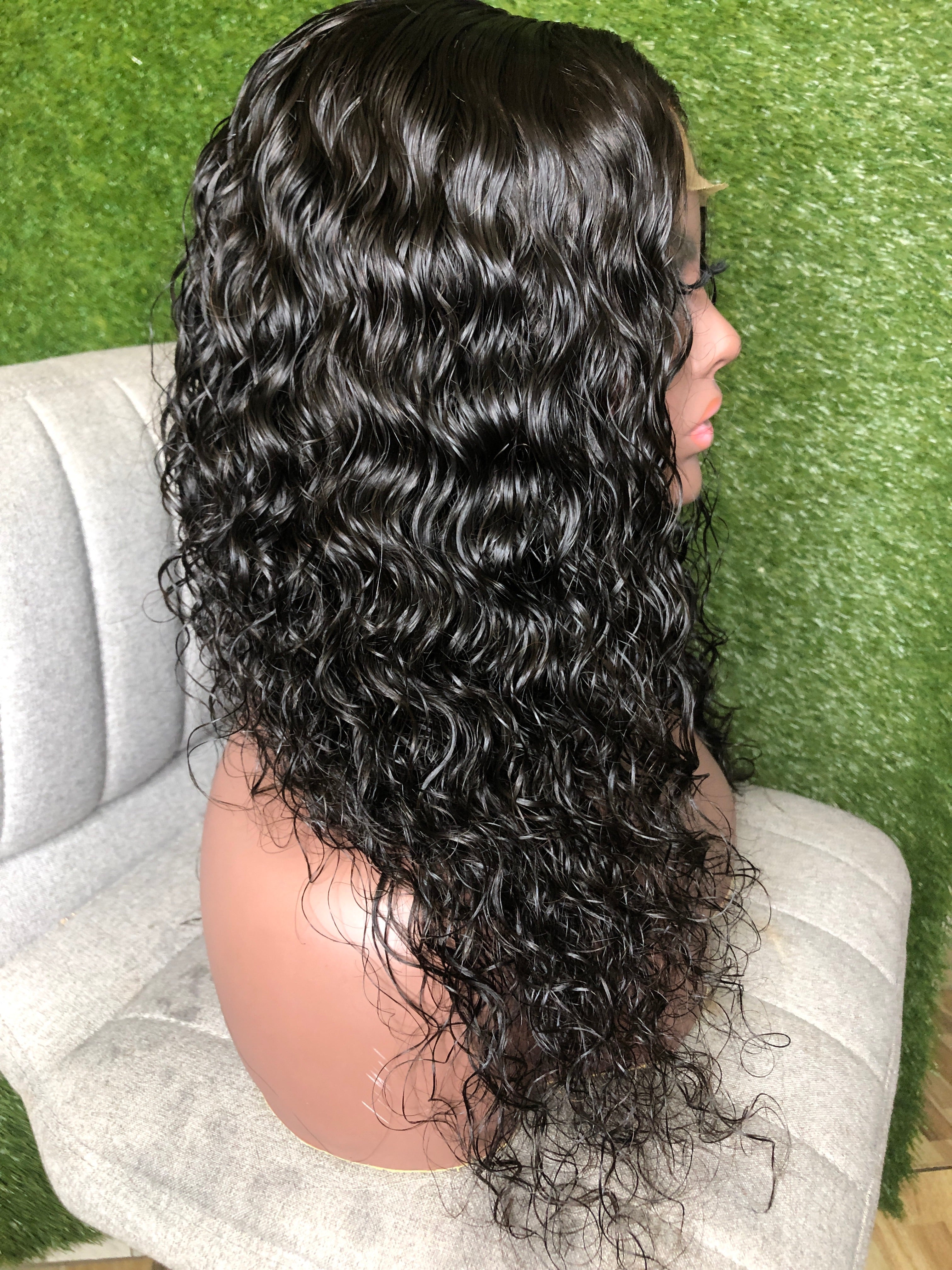 Custom Made Swiss Lace Closure Women's Wig Curly Wigs