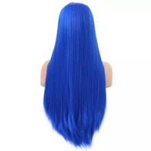 Blue 100% Human Hair Lace Front Wig