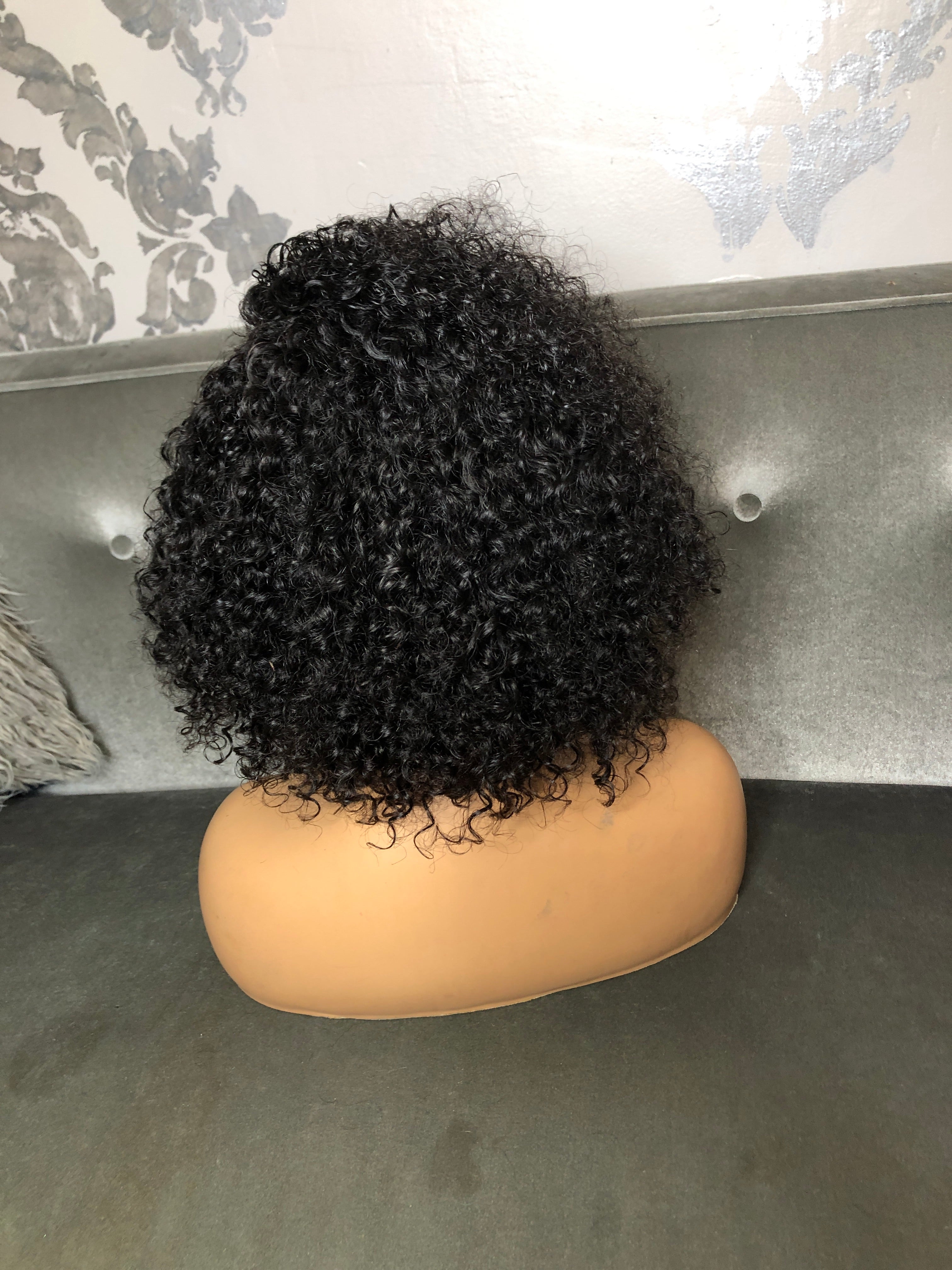 Medium Brown Swiss Lace Curly Sue