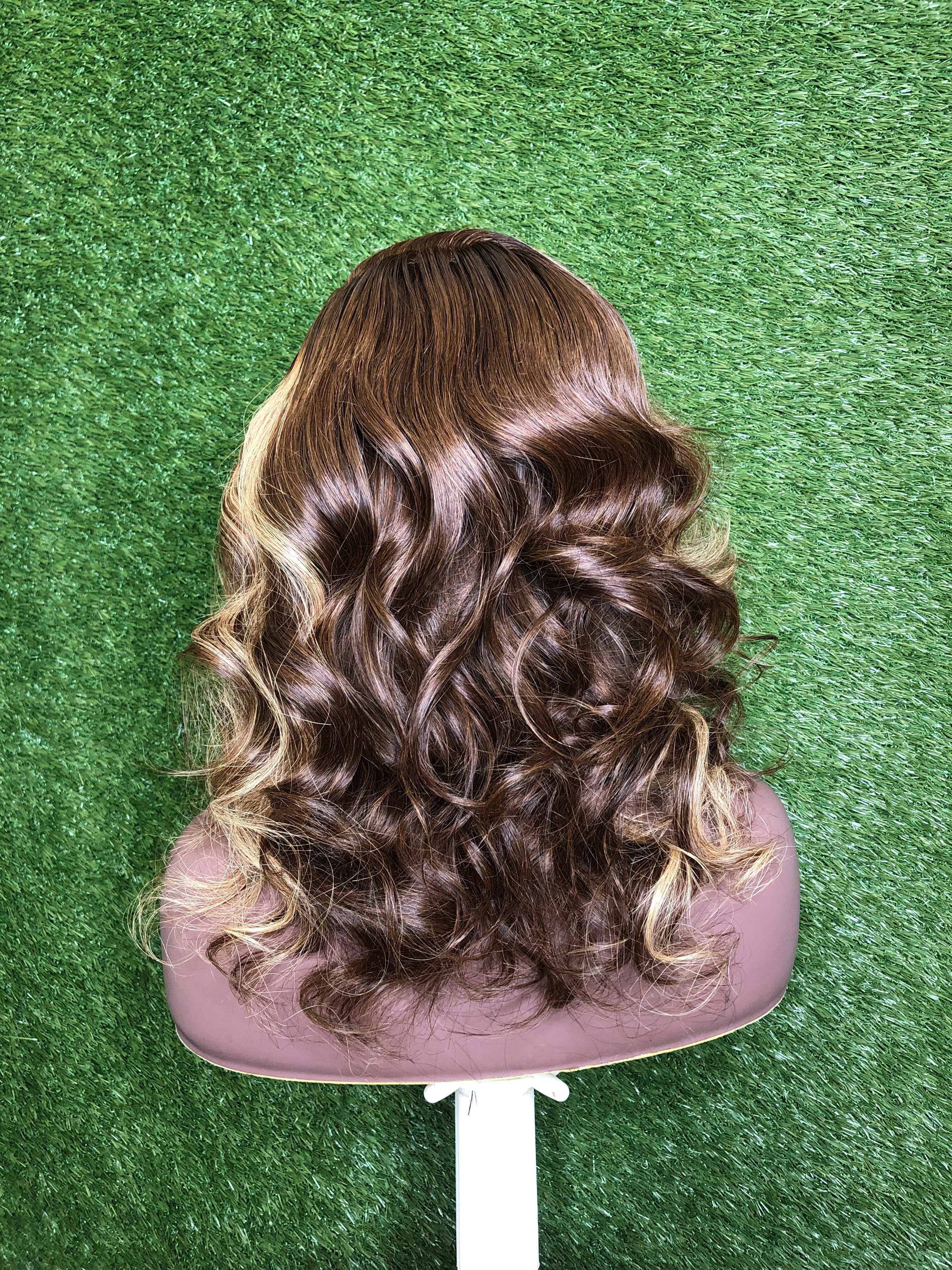 Swiss Lace Front Highlights Custom Made Hayley Collection Loose Curls Women's Wig