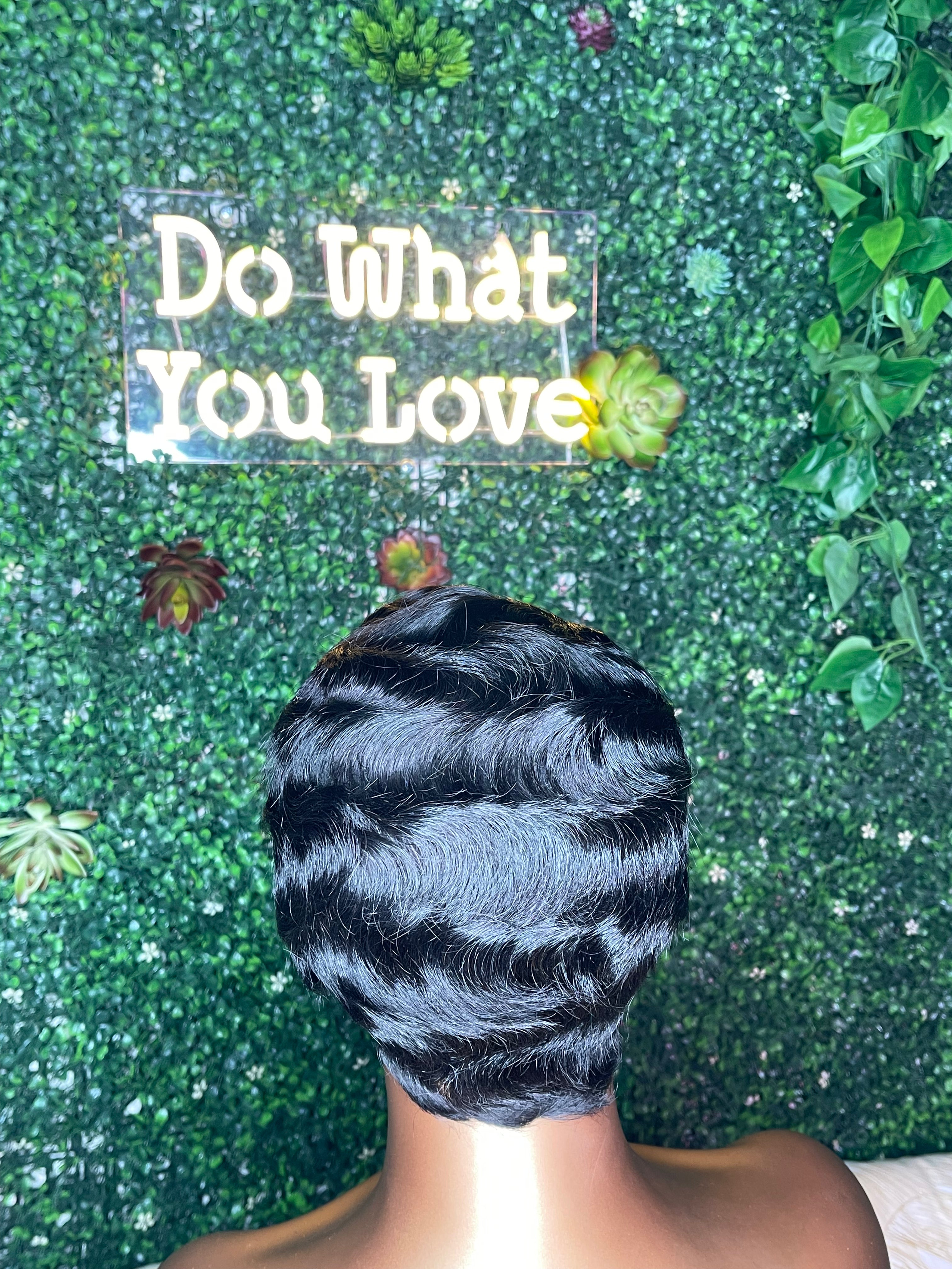 Machine Made Jas Unit No Lace Wigs