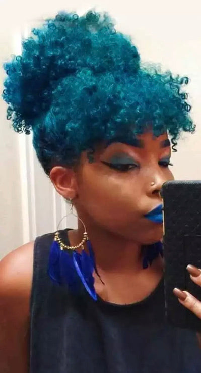 Curly Ponytail With Bang No Lace Women's Wigs