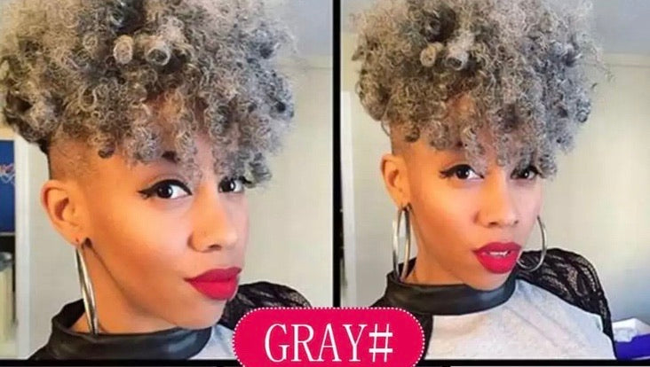 Curly Ponytail With Bang No Lace Women's Wigs