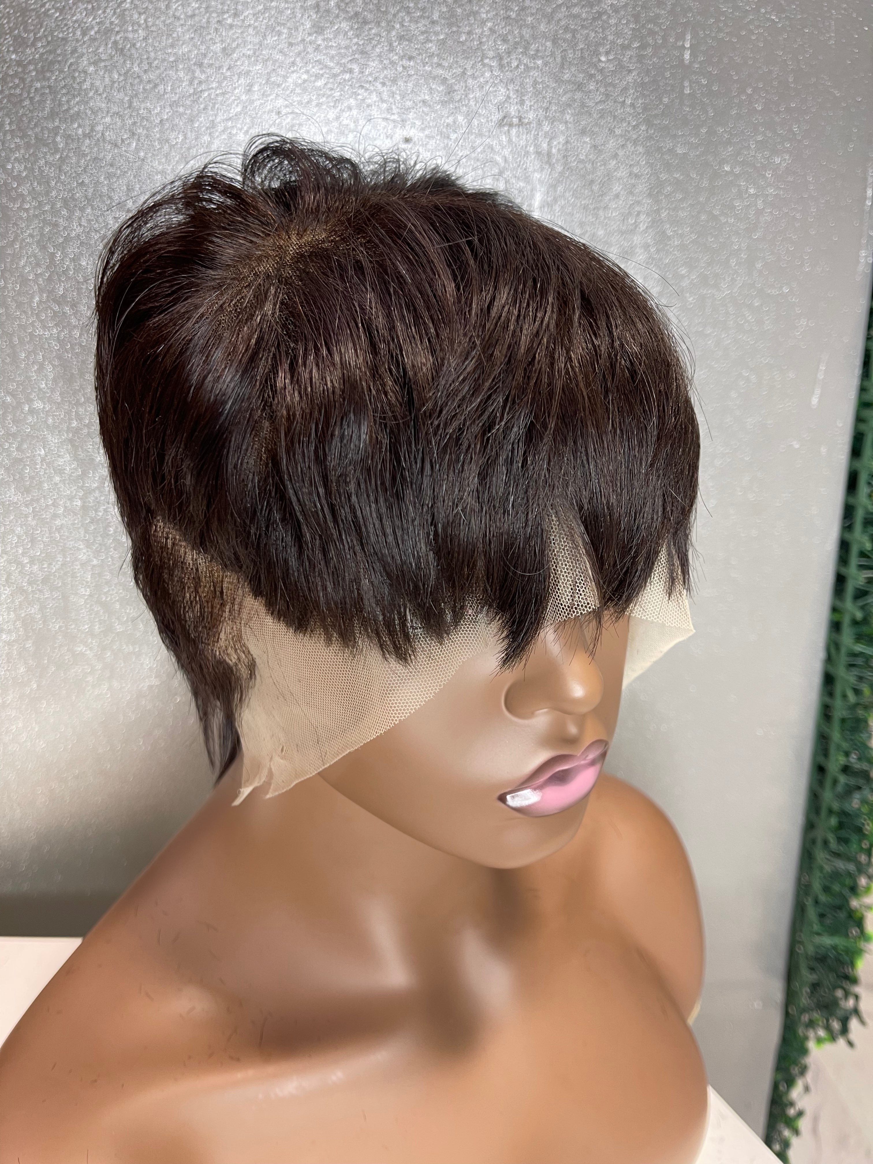 Boy-cut Mushroom Lace-front Custom Wig