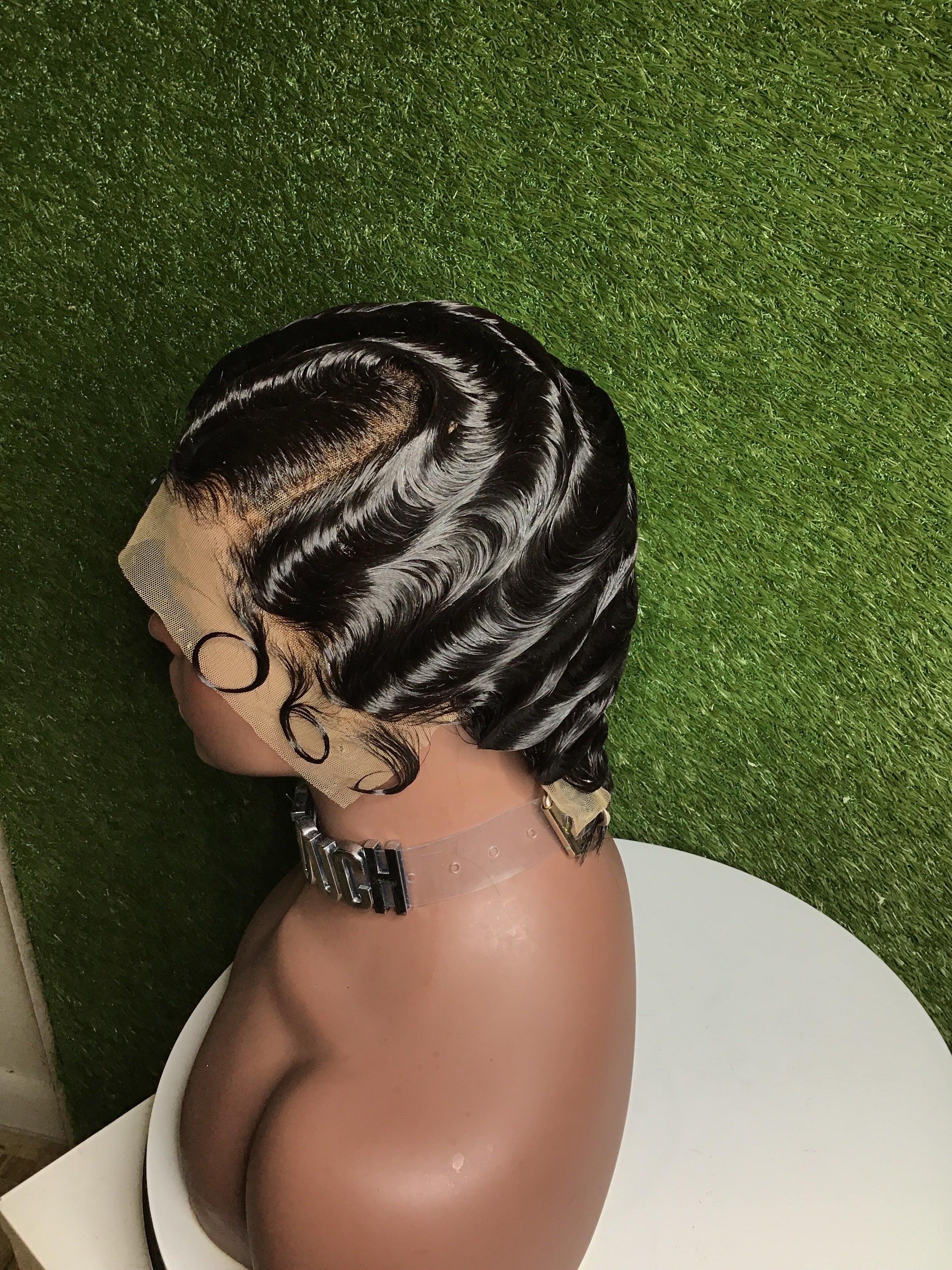 Brazilian Spit Finger Wave Wig  Lace Front