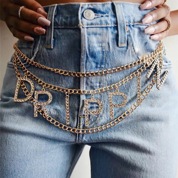 Trendy Drippin Chain Women's Belt