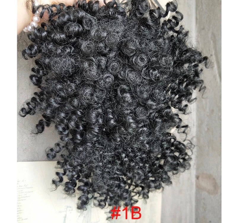 Curly Ponytail With Bang No Lace Women's Wigs