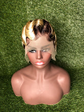 Brown Brazilian Roots Surf Finger Wave Lace Front custom Wig