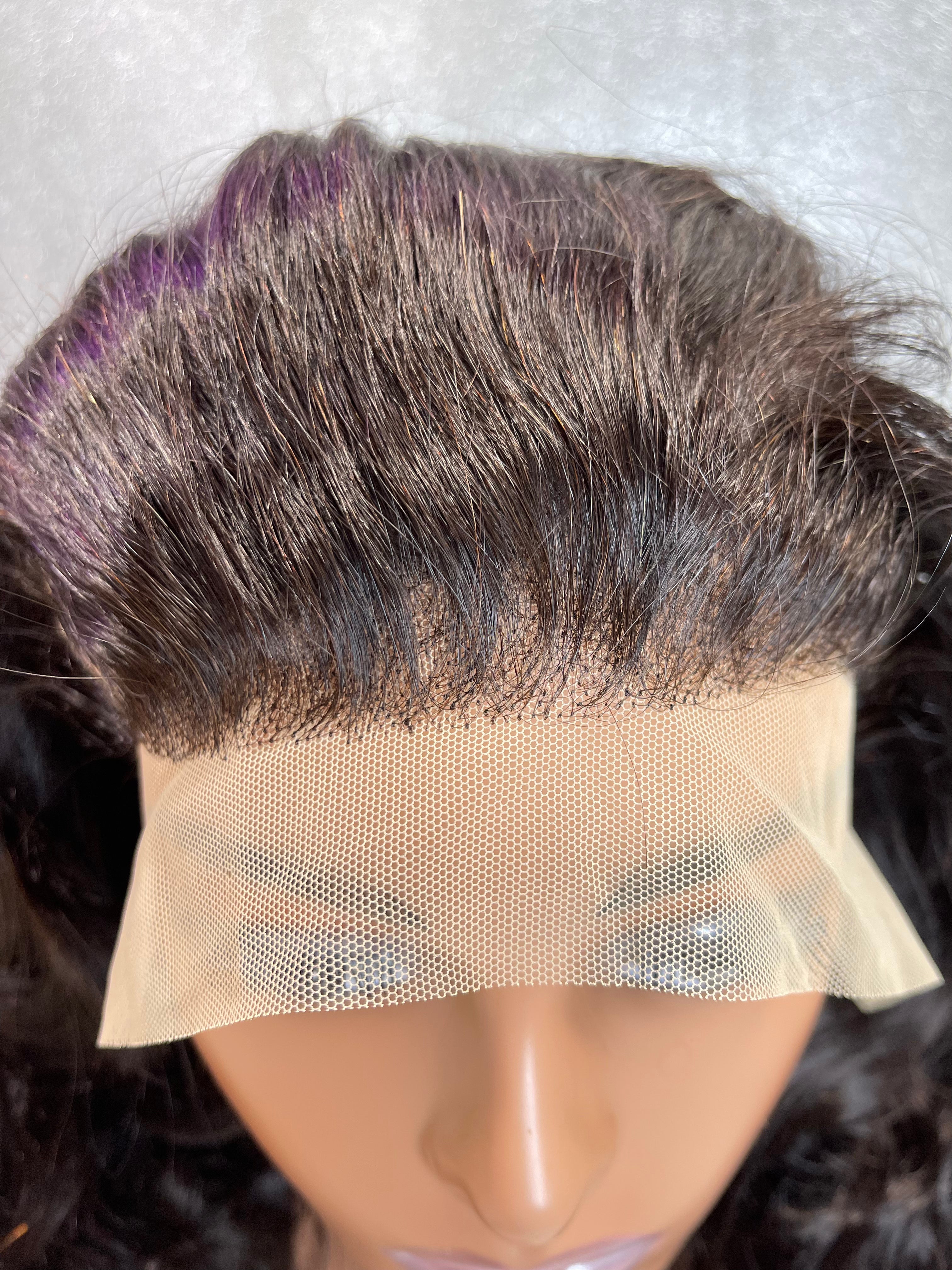 Natural Loose Curls Swiss Lace Front Wig