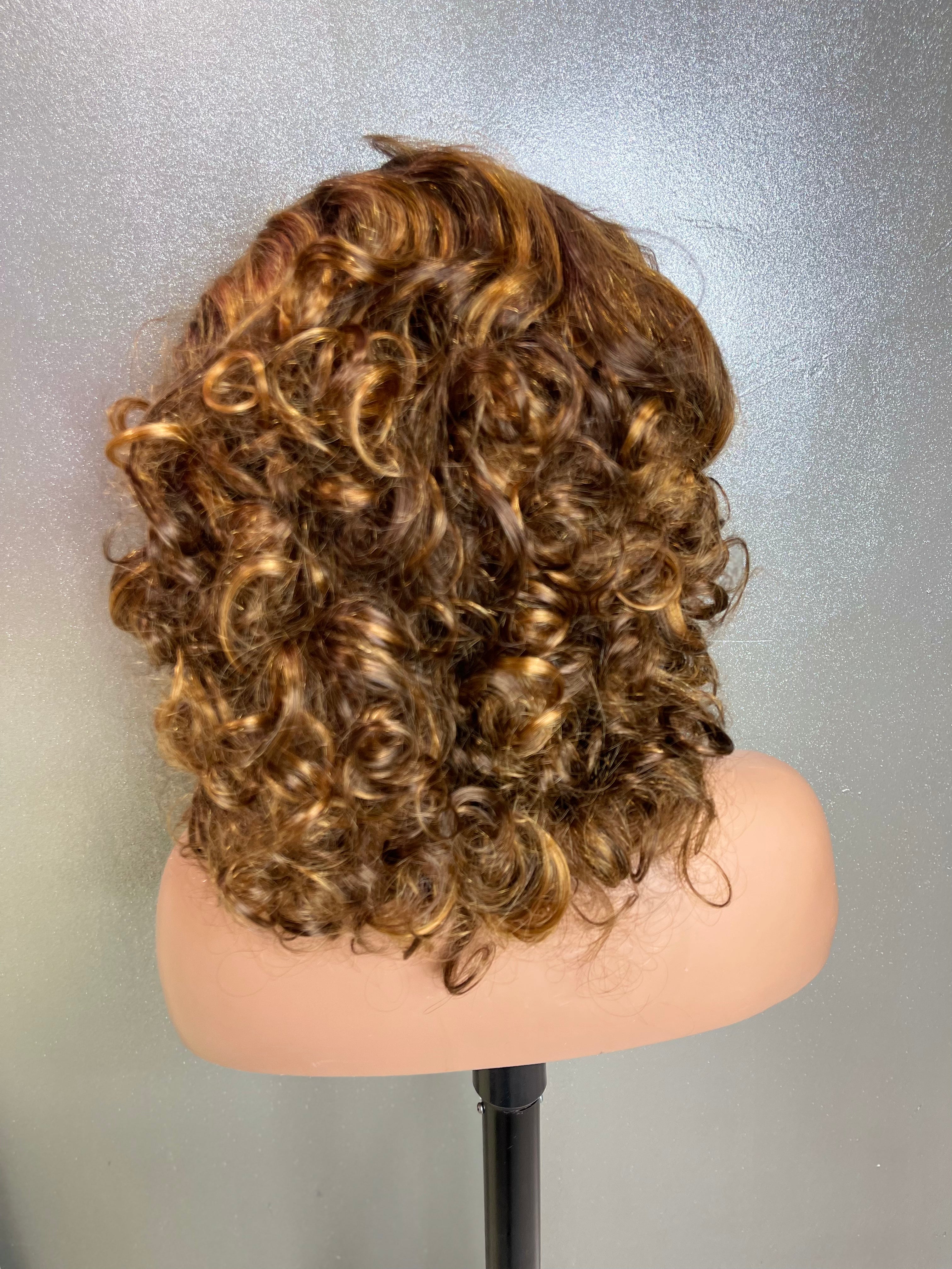 Swiss Lace Front Highlights Custom Made Hayley Collection Loose Curls Women's Wig
