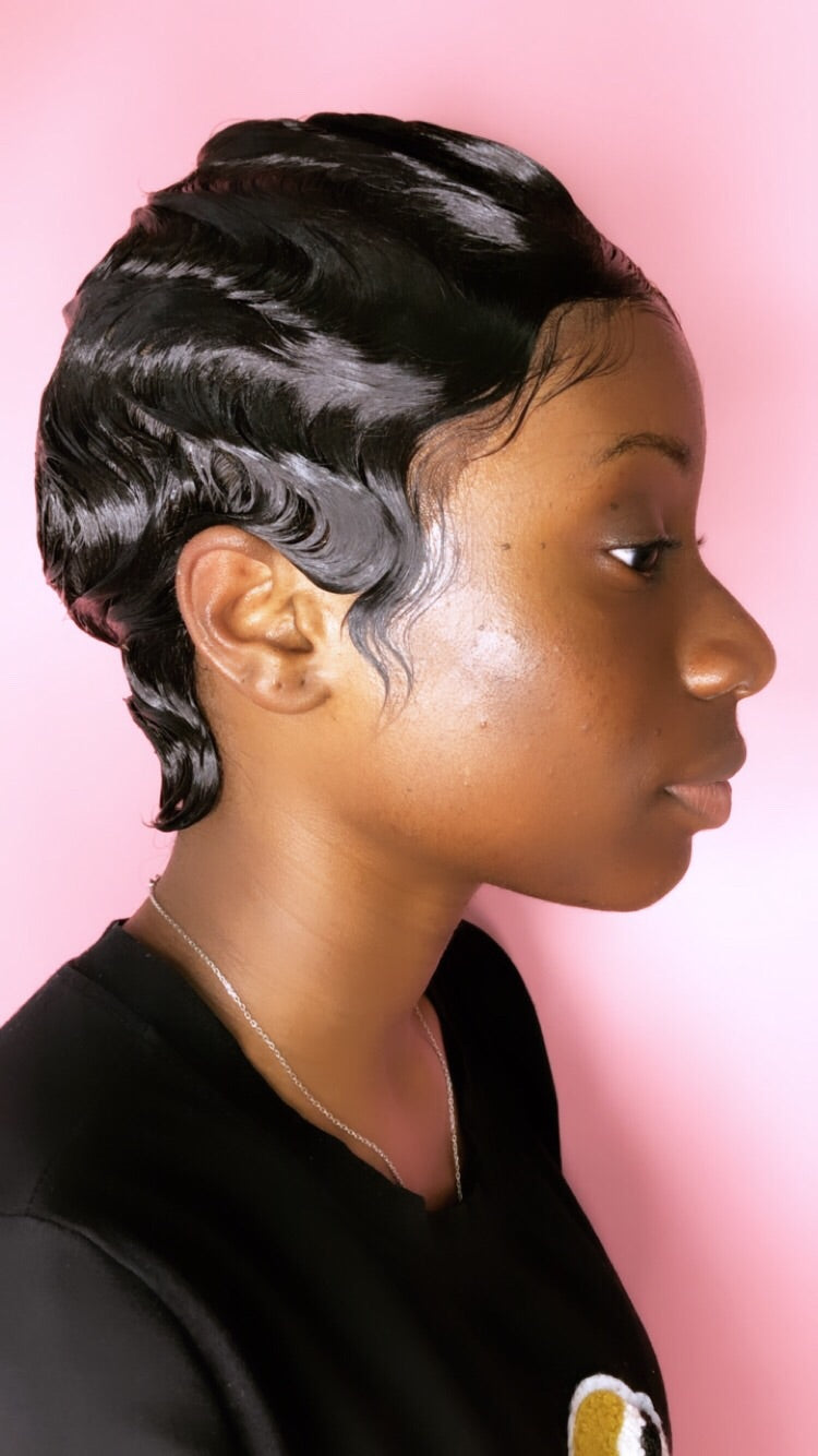 Natural The Blake Finger Wave-Custom Made Women's Wig