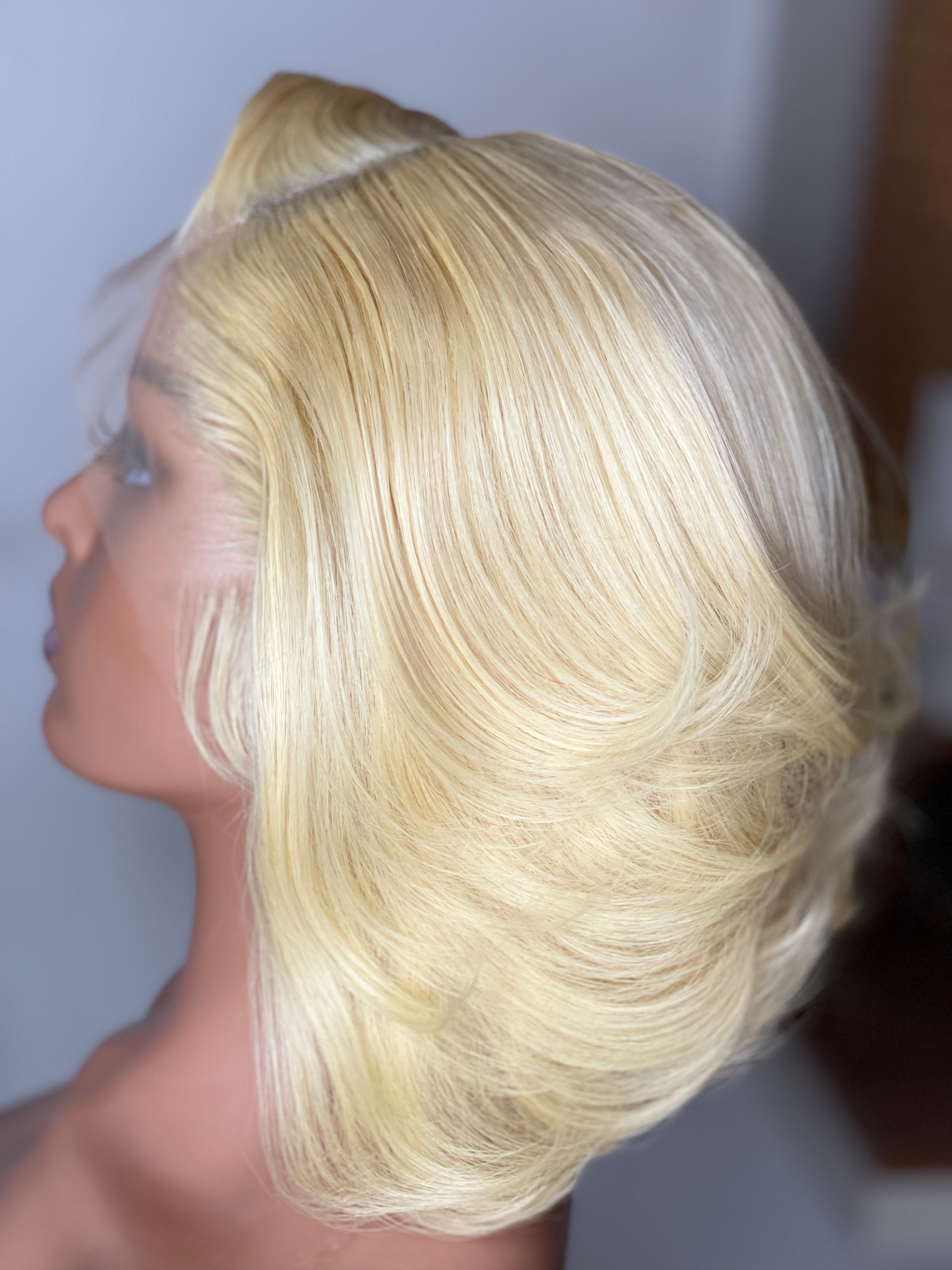 Bob Cut Colors 100% Human Hair Hot Pink Bob Lace Front Wig