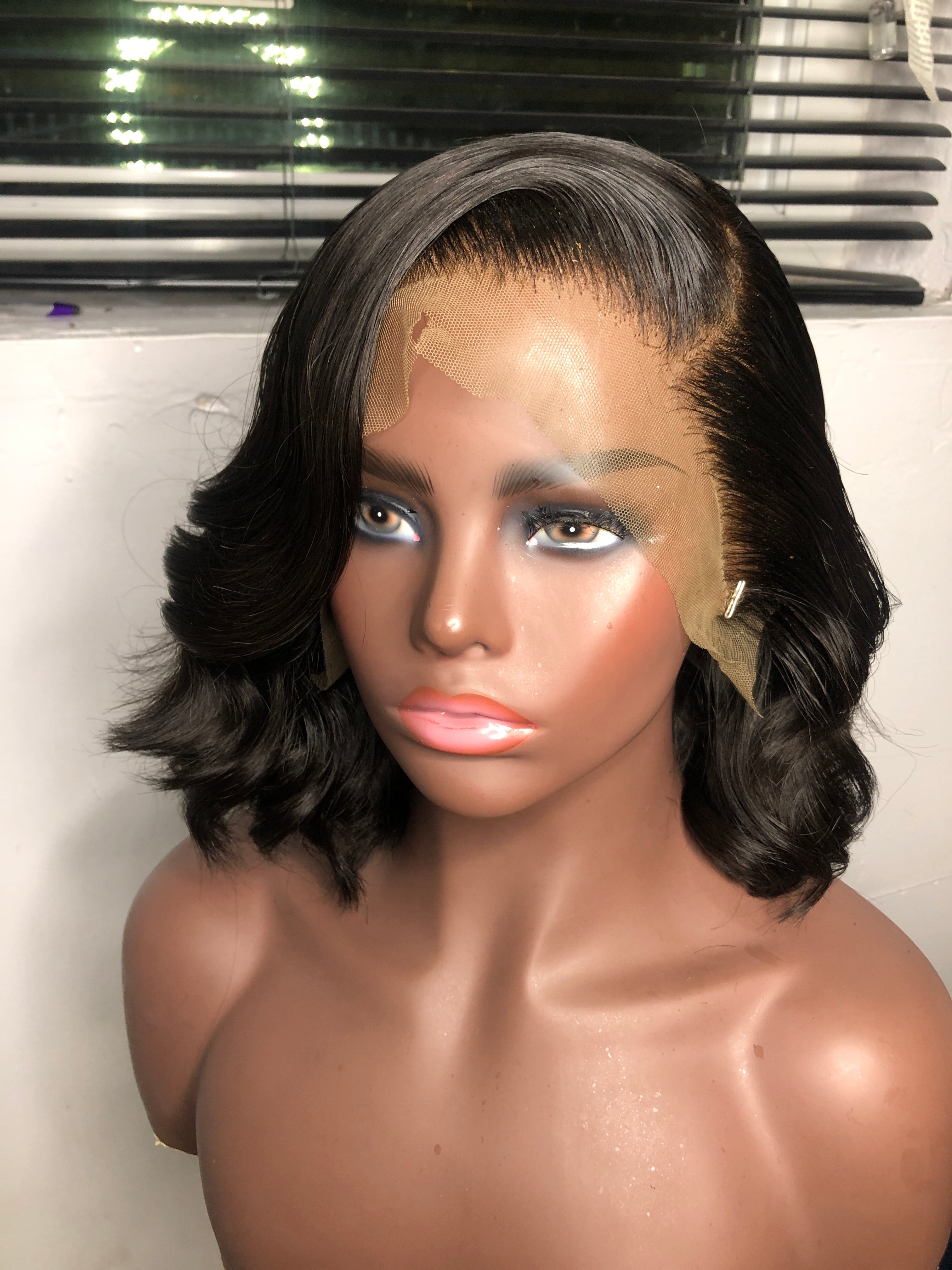 Natural Lizzy Custom Unit Swiss Lace Women's Wigs