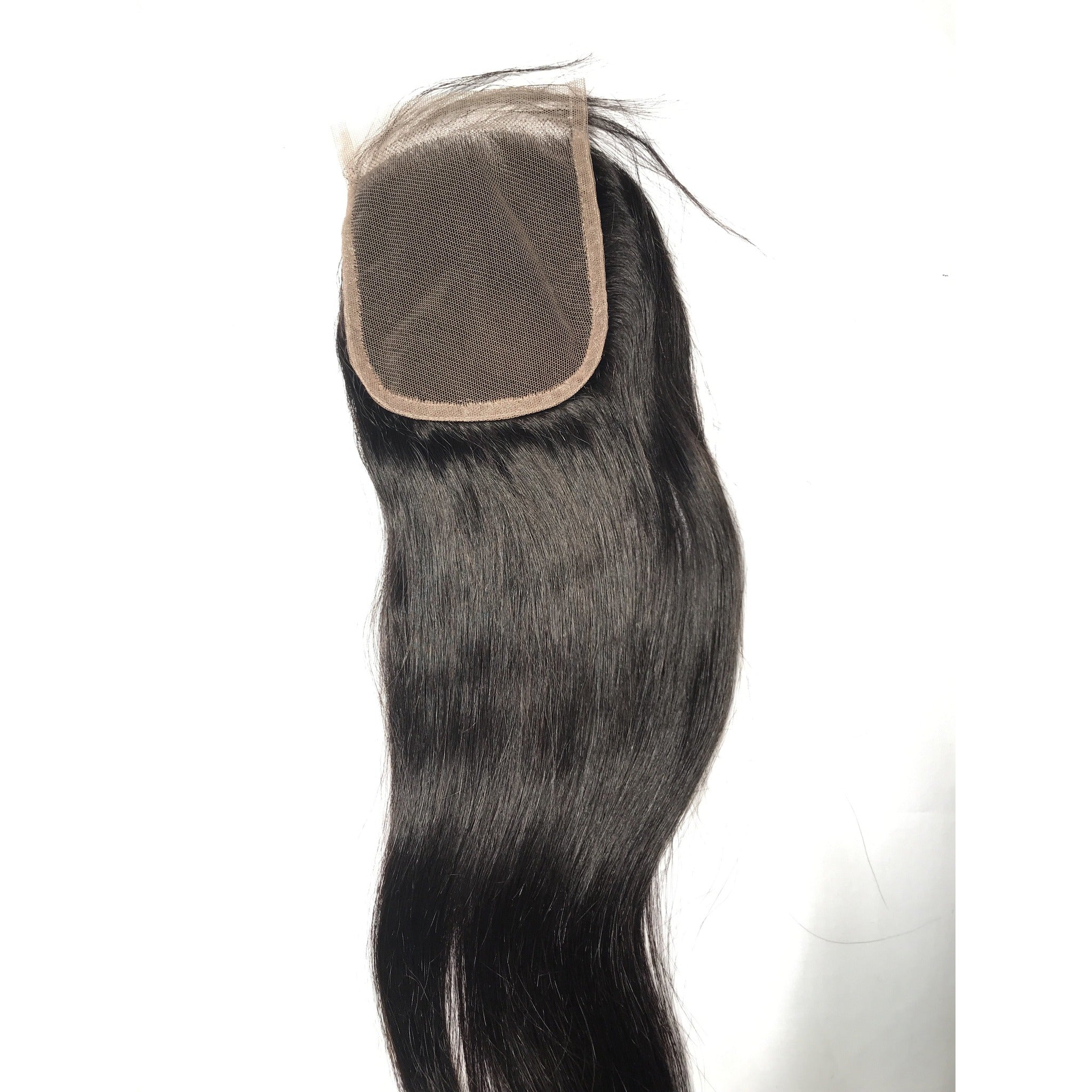 10A Brazilian Straight Swiss Lace Closure Wigs