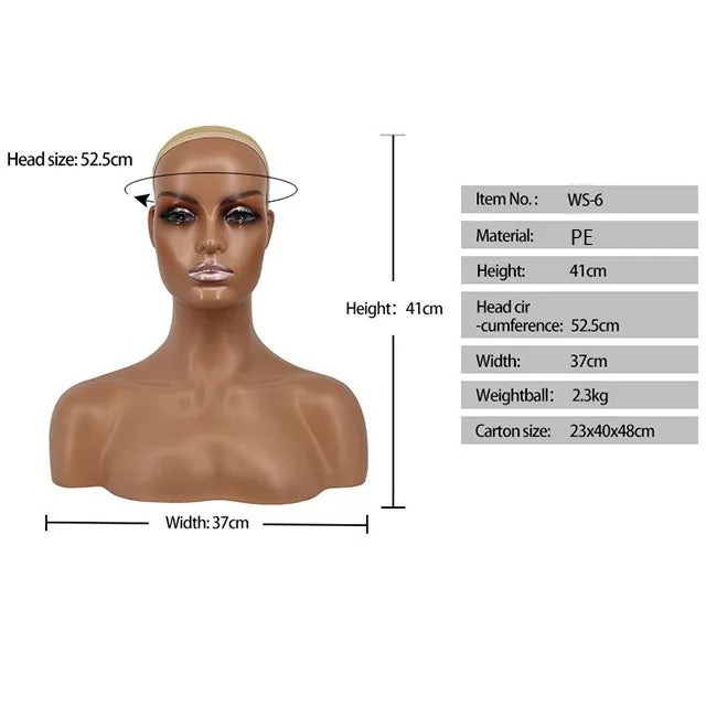 Top Quality PVC  Silicone Mannequin Women's Wig Head