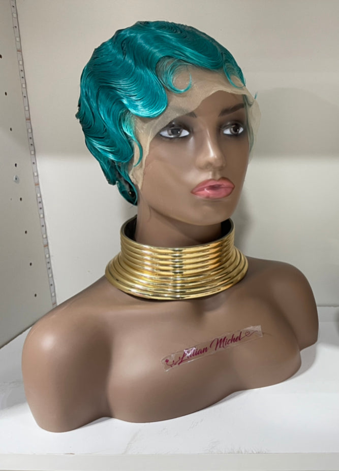 Brazilian Trina Vintage Style Custom Lace Front  Wig