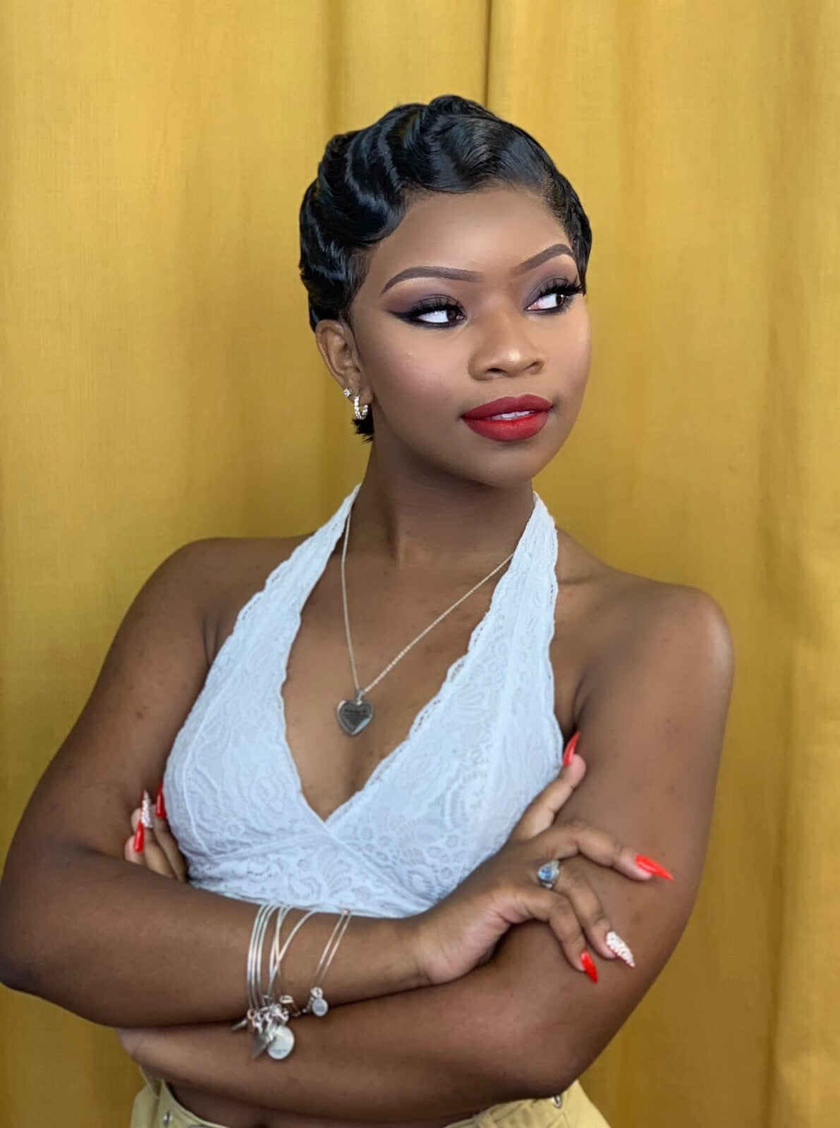 Natural The Blake Finger Wave-Custom Made Women's Wig