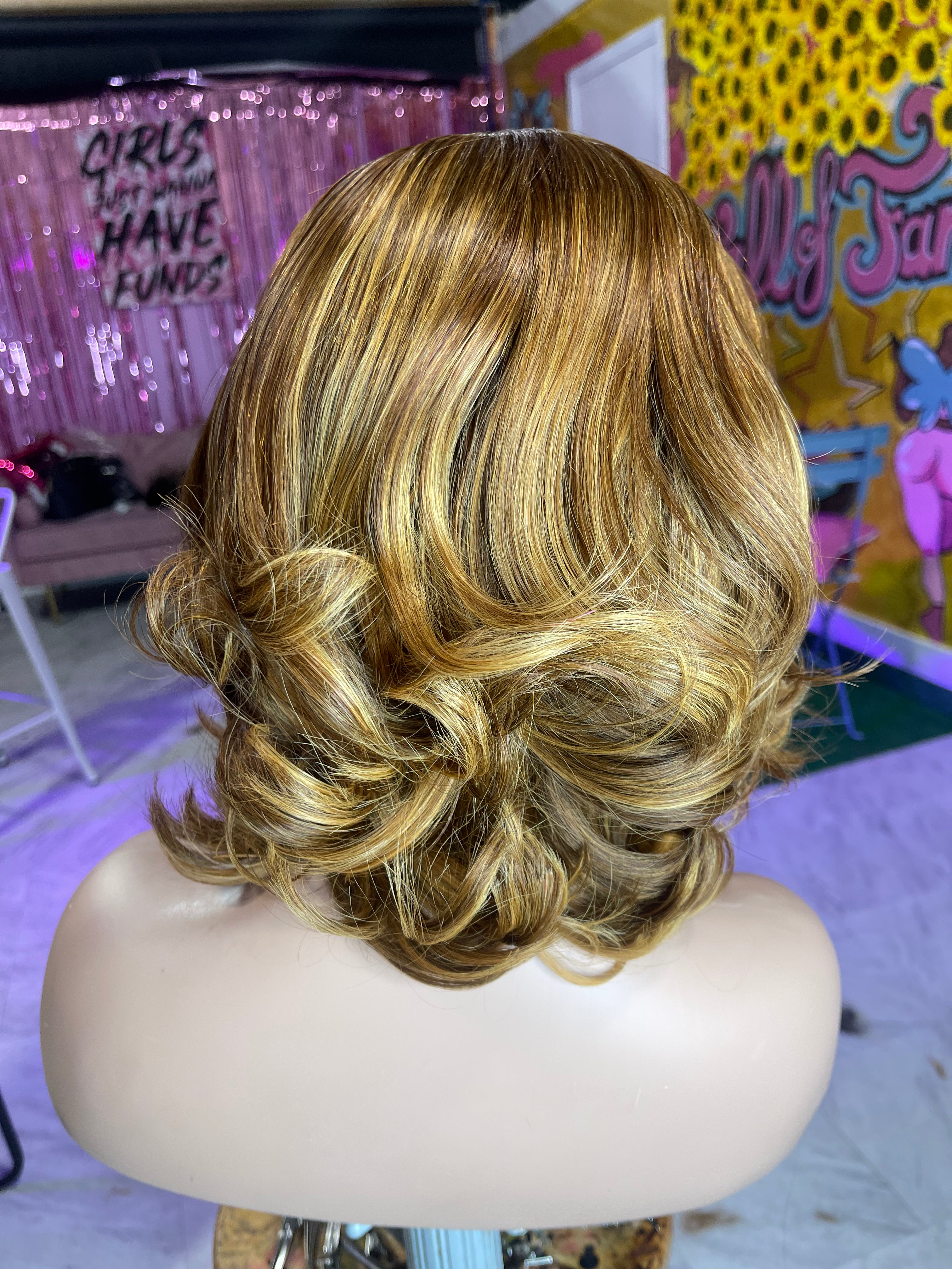 14 inch Sofie Bob Swiss Lace Closure Wig