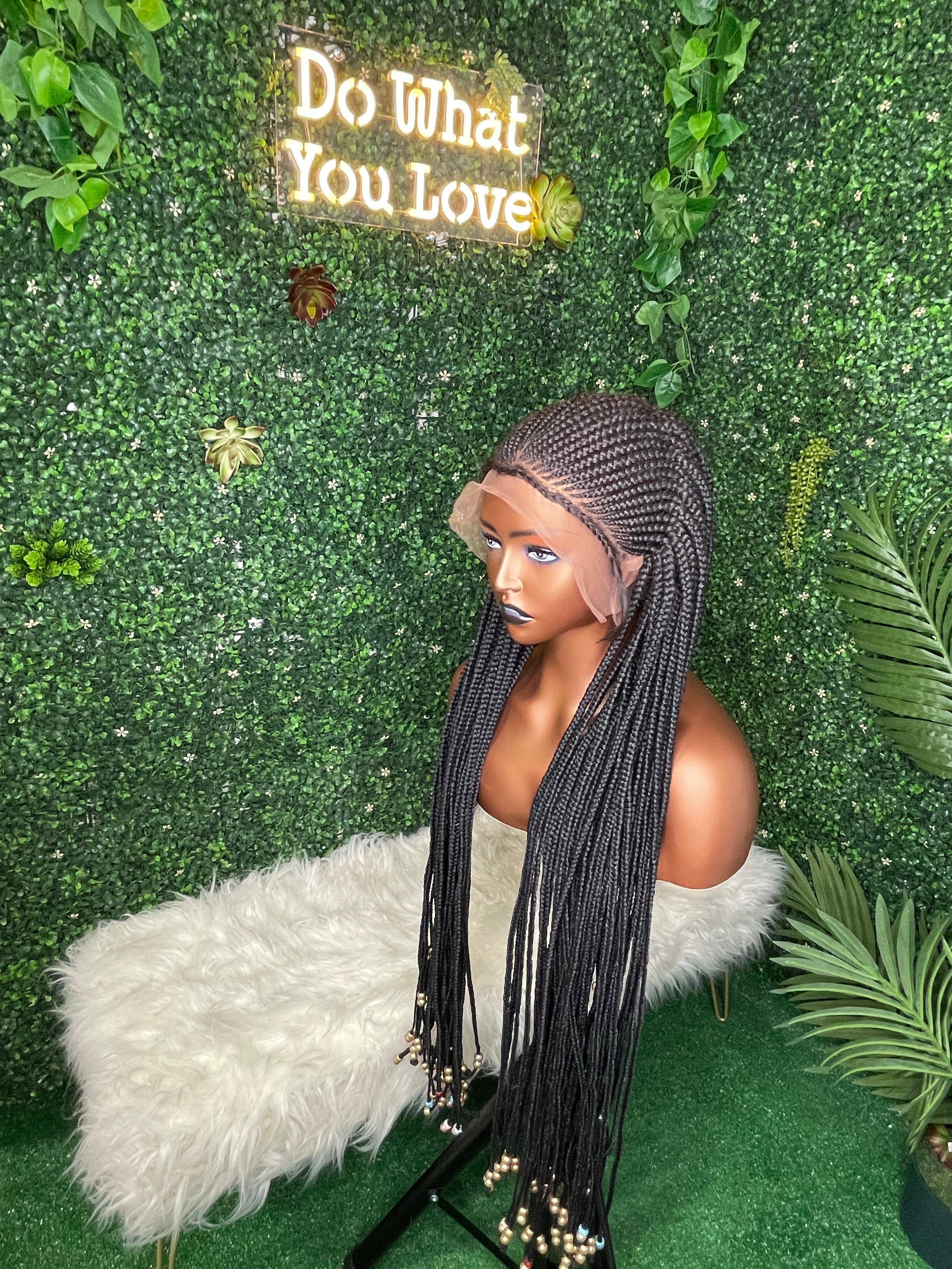 Full Lace Swiss Lace Unit Women's Wig With Beads