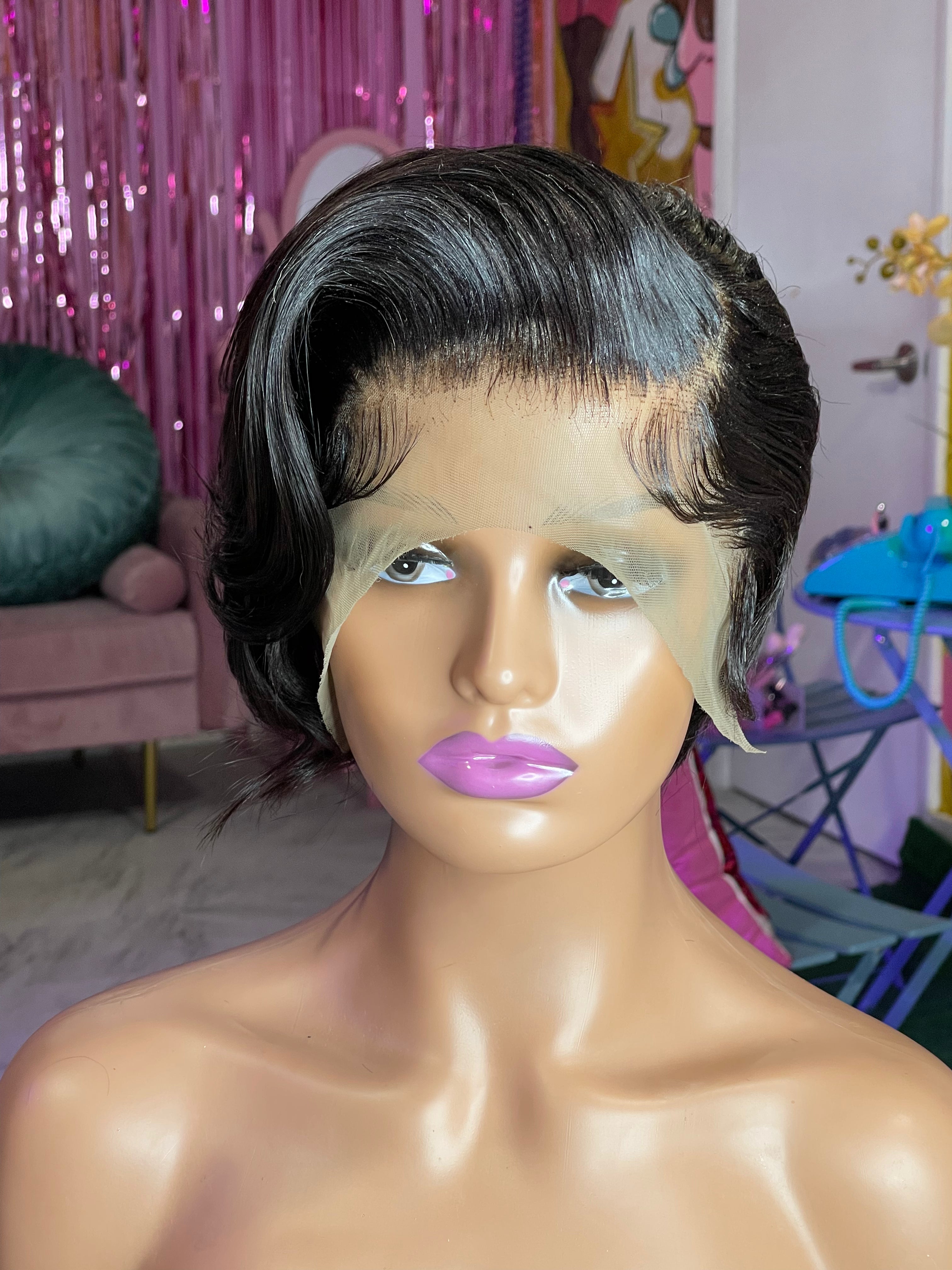 Ms Gorge Bleach Knotted Preplucked Cut And Styled Custom Lace Front Machine Made