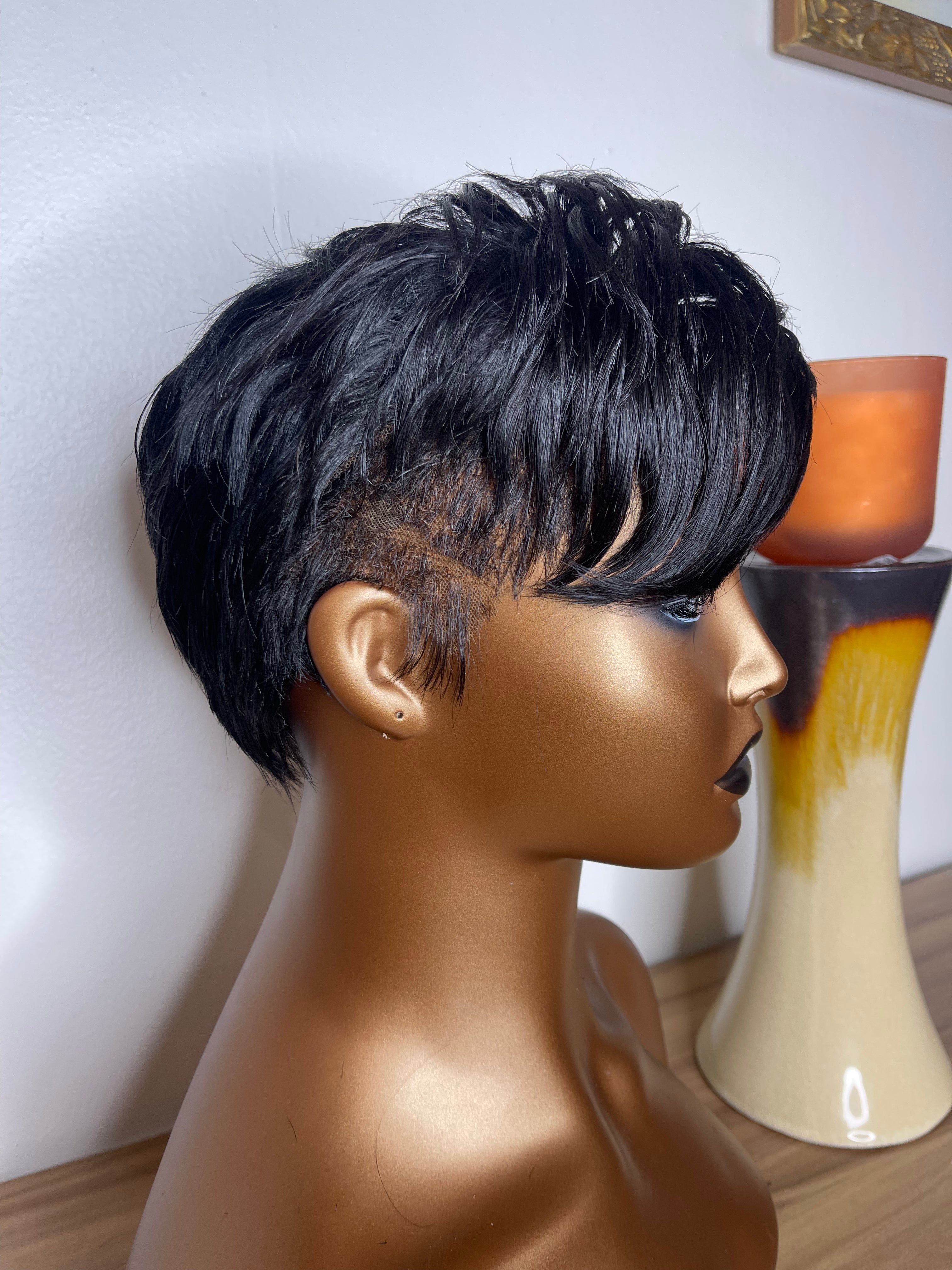 Bossy Pixie Cut Shaved Sides Lace Front Wig