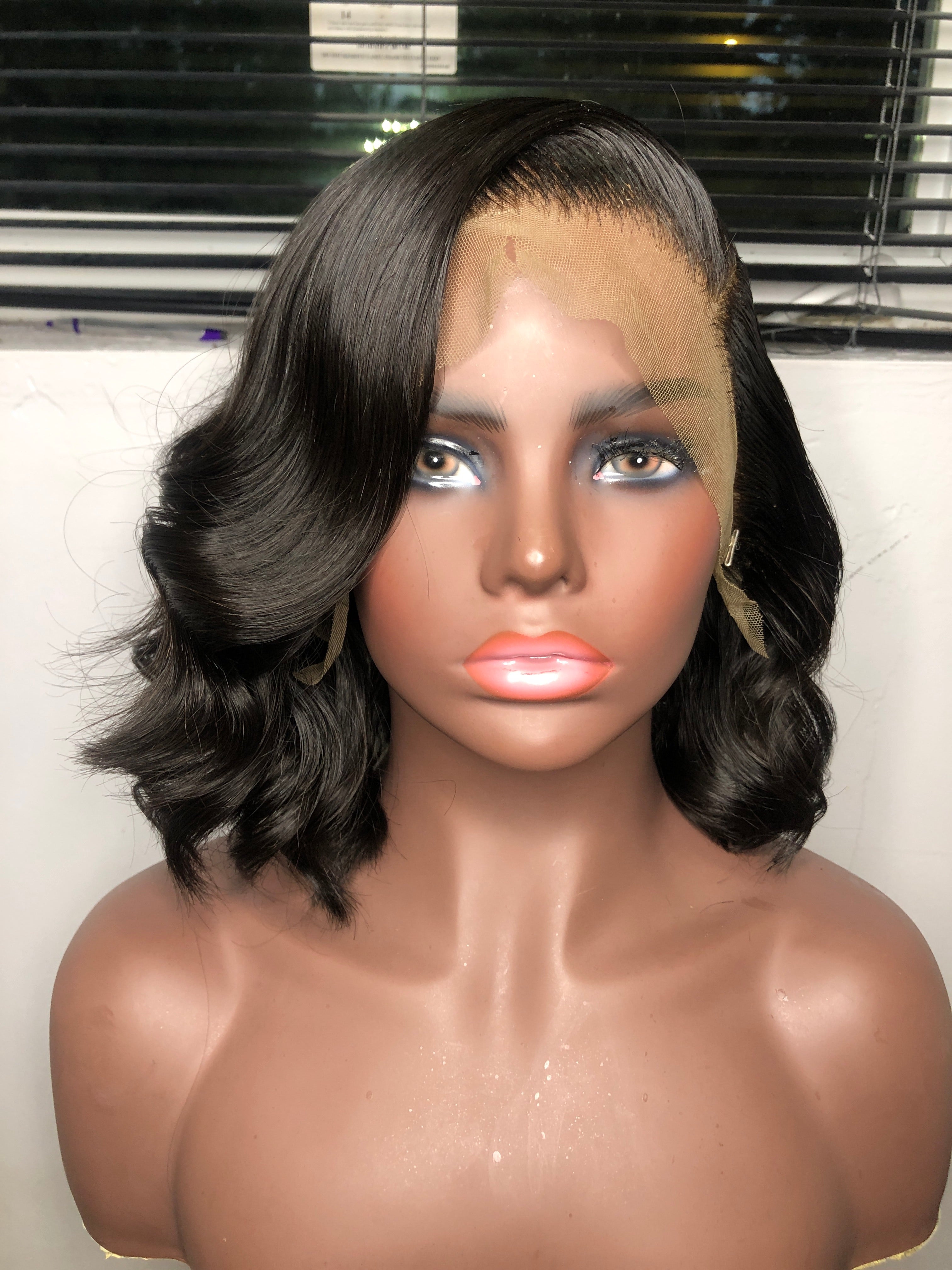 Natural Lizzy Custom Unit Swiss Lace Women's Wigs